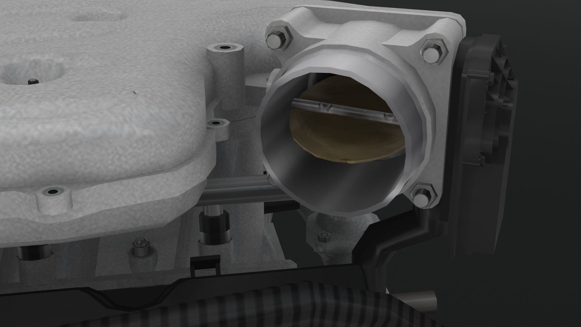 Infiniti G35 VQ35DE engine Low-poly 3D model_13