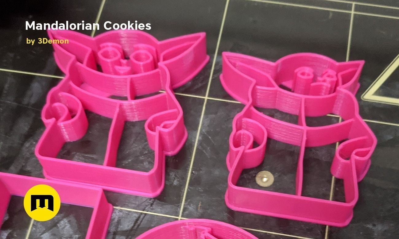 Mandalorian Cookie Cutters with Yoda 3D print model_17