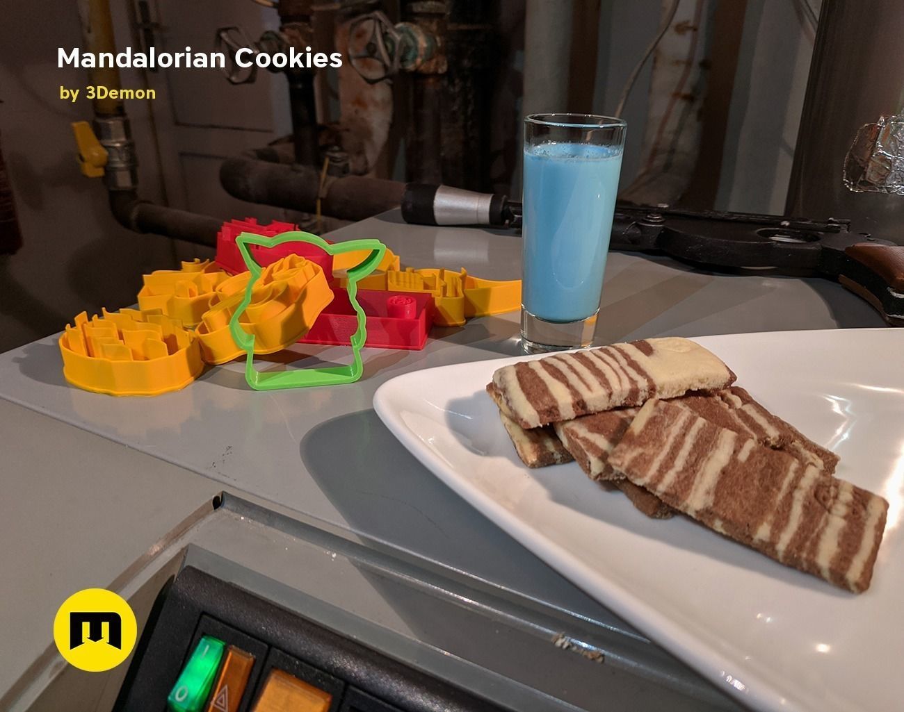 Mandalorian Cookie Cutters with Yoda 3D print model_20