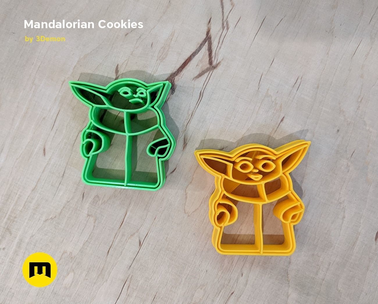 Mandalorian Cookie Cutters with Yoda 3D print model_14
