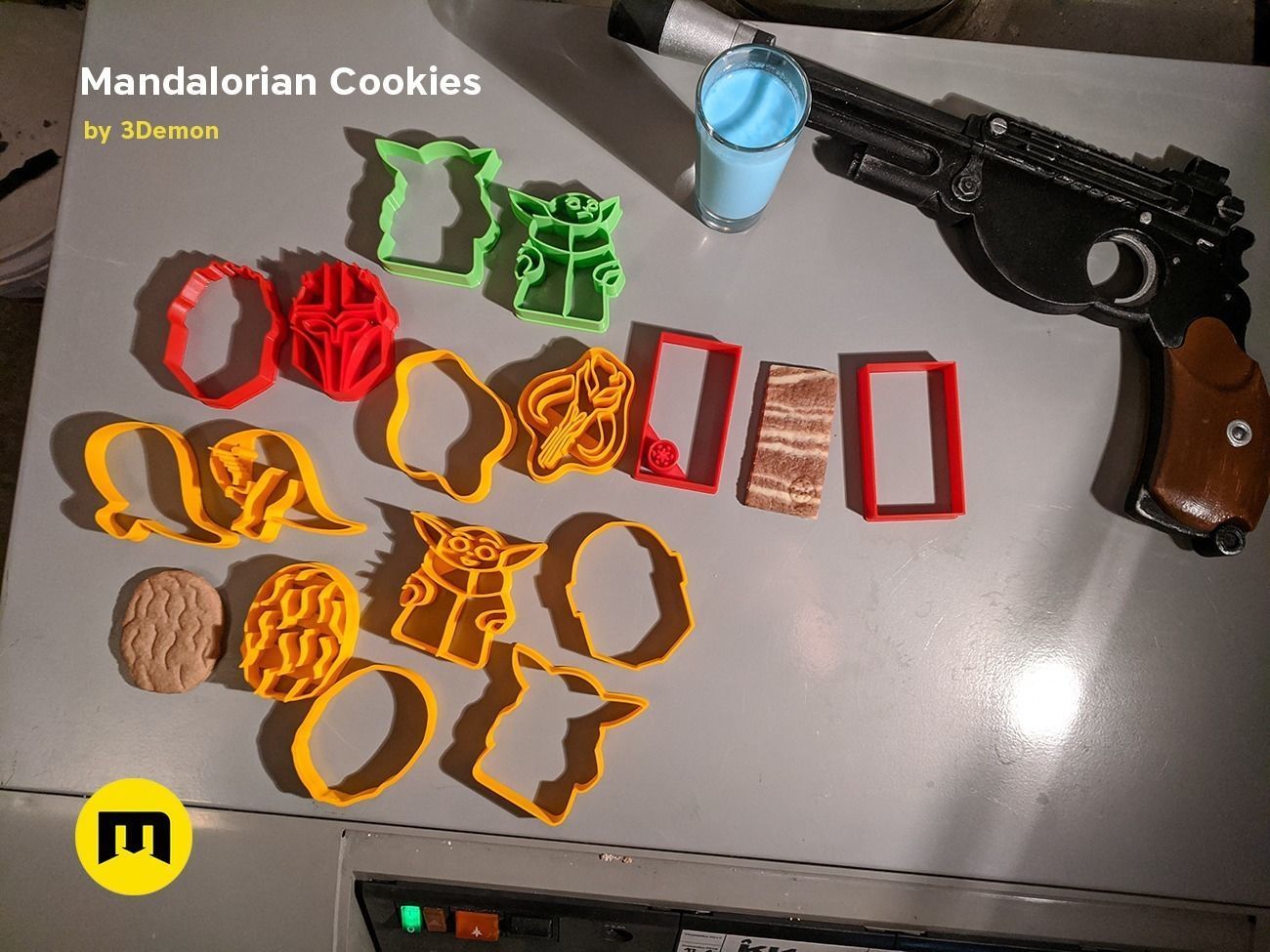 Mandalorian Cookie Cutters with Yoda 3D print model_2