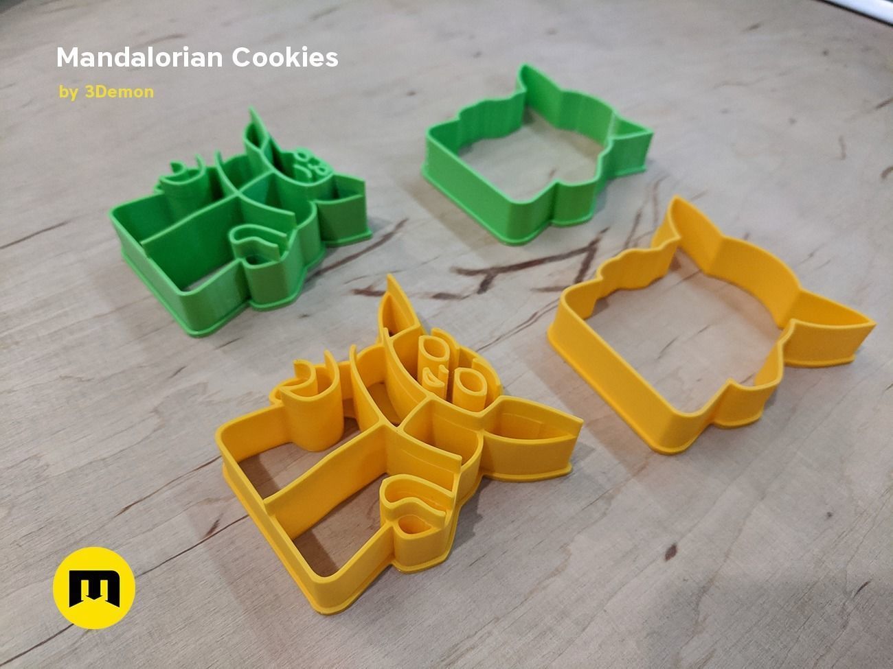 Mandalorian Cookie Cutters with Yoda 3D print model_16