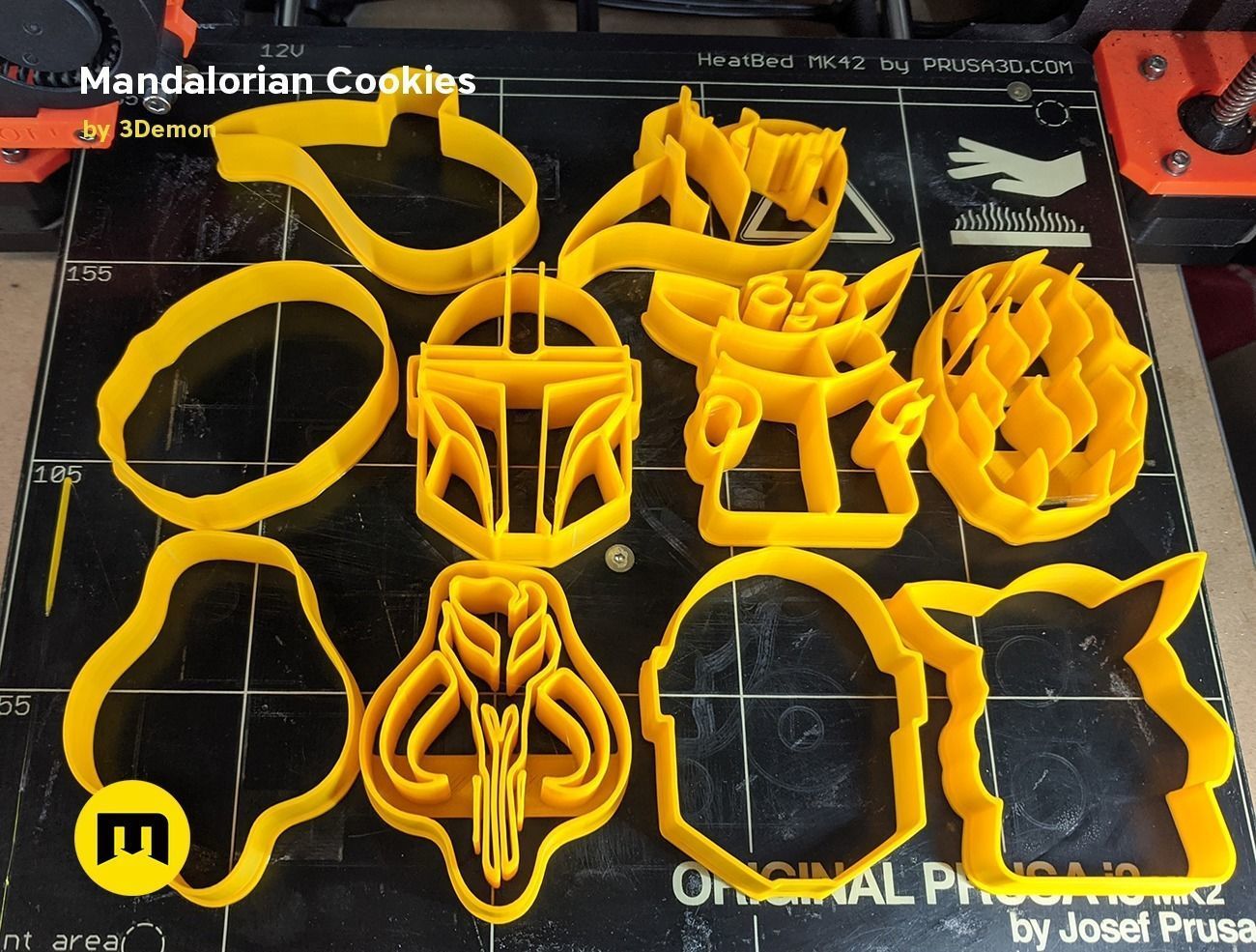 Mandalorian Cookie Cutters with Yoda 3D print model_8