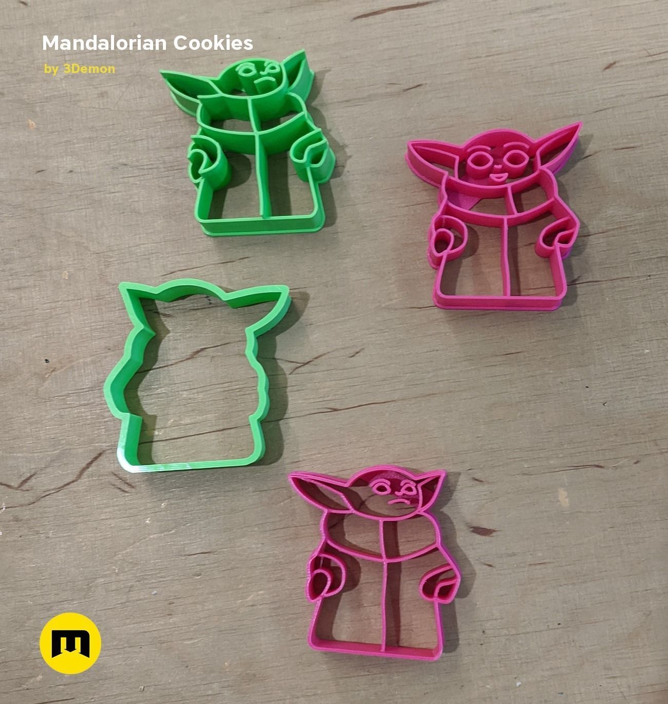 Mandalorian Cookie Cutters with Yoda 3D print model_19