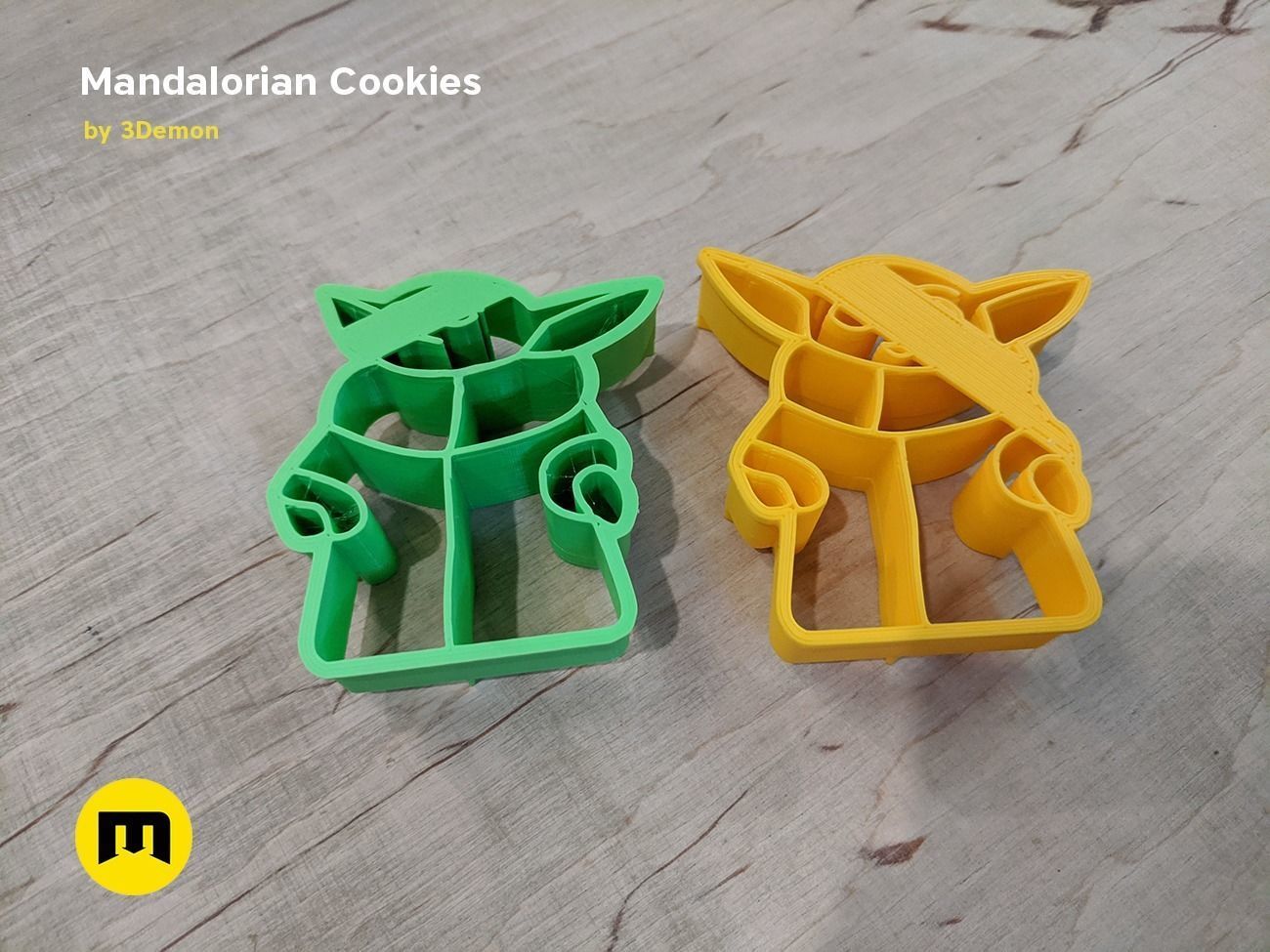 Mandalorian Cookie Cutters with Yoda 3D print model_18