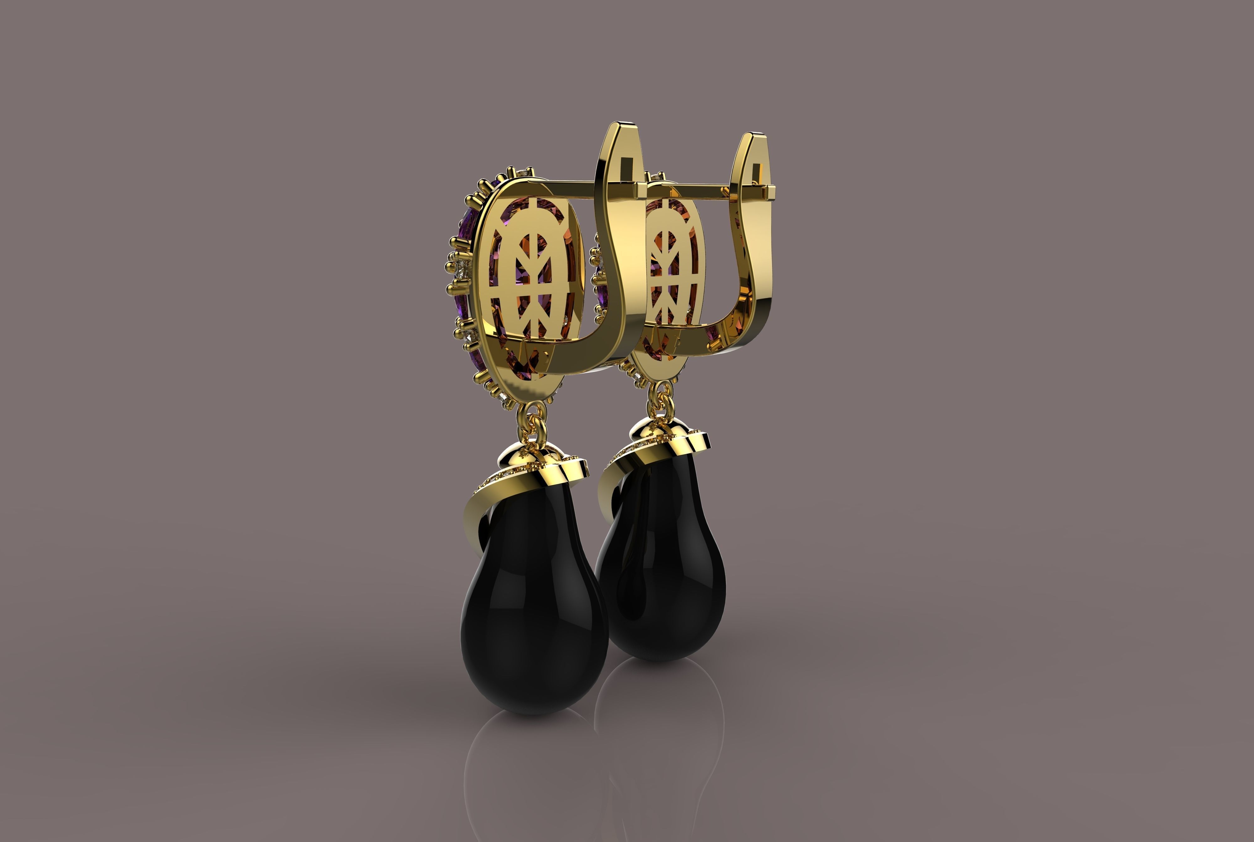 K EARRINGS N4 3D print model_1