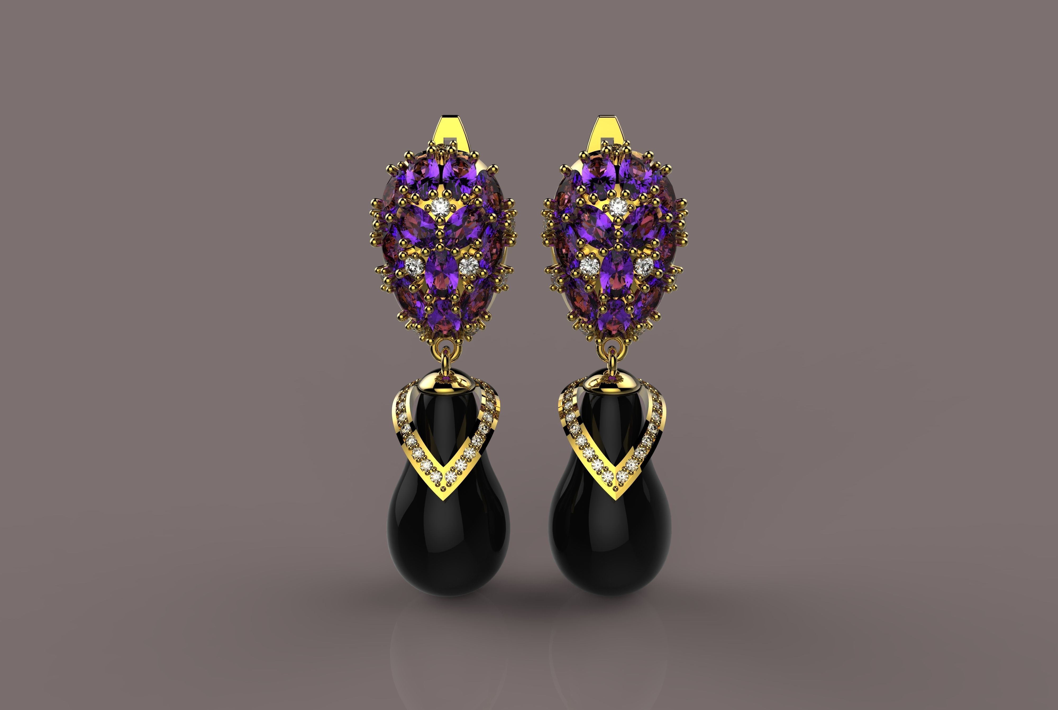K EARRINGS N4 3D print model_2