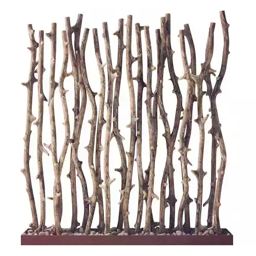 Branch old tree fundament pebble n1 3D model
