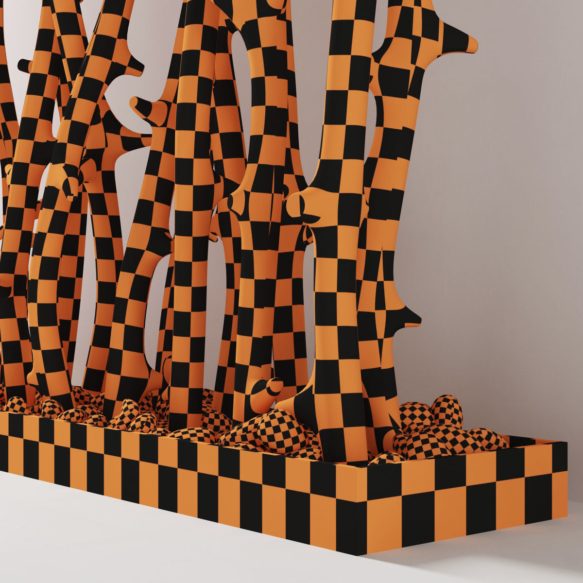 Branch old tree fundament pebble n1 3D model_14