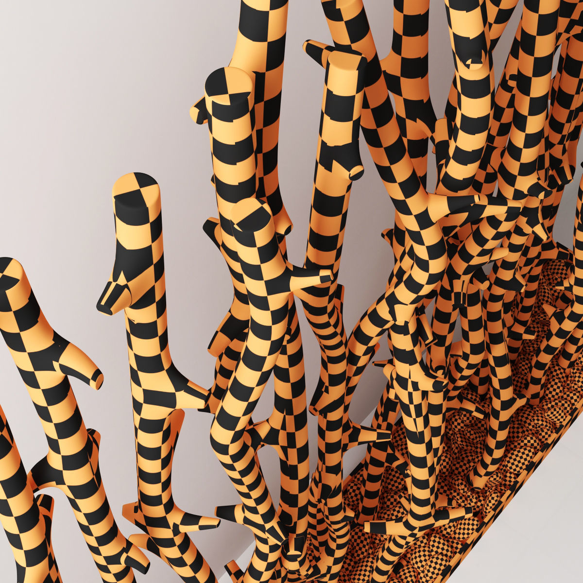 Branch old tree fundament pebble n1 3D model_15