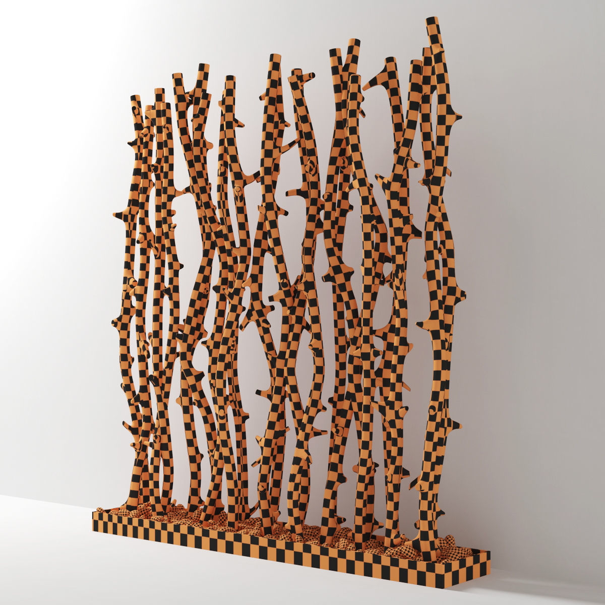 Branch old tree fundament pebble n1 3D model_13