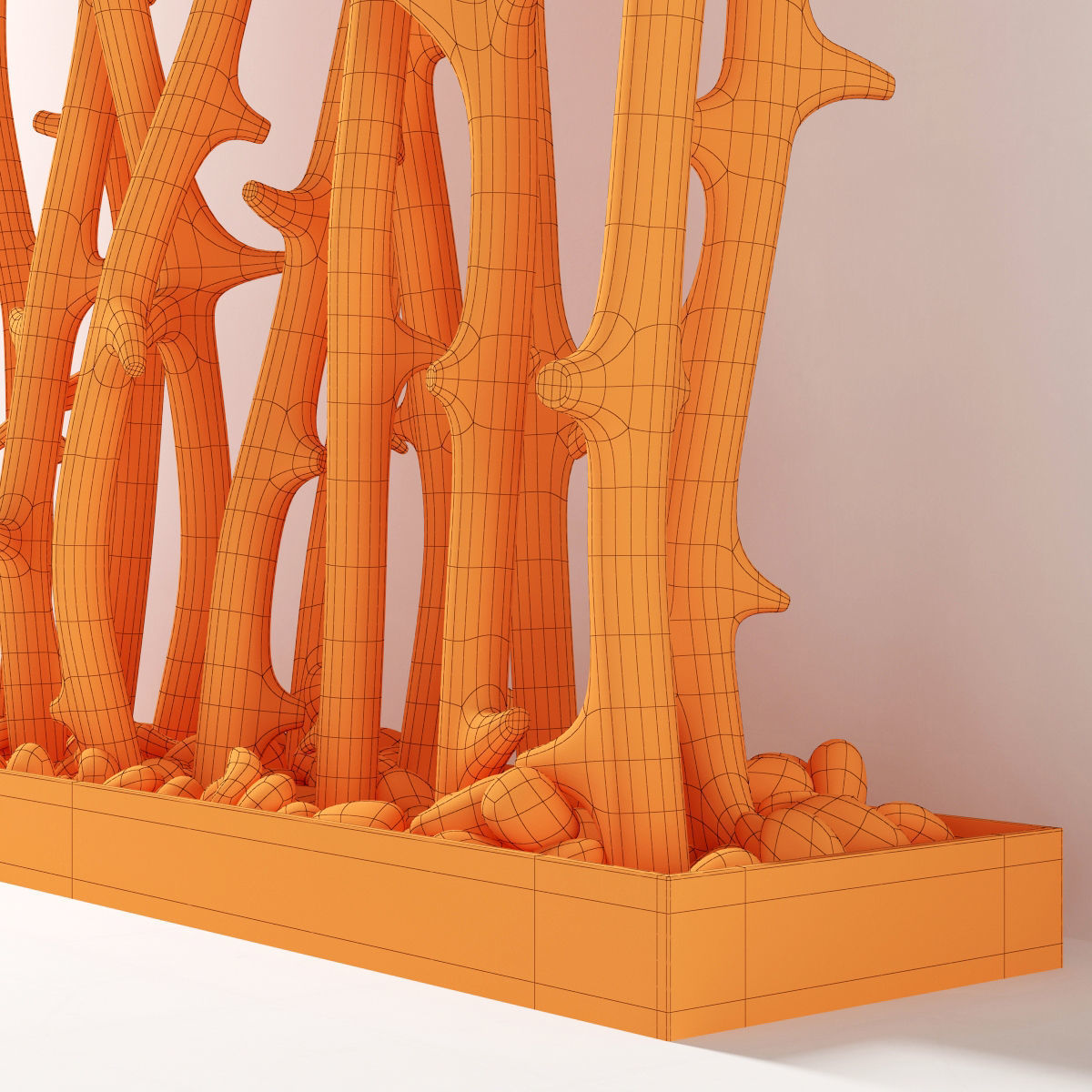 Branch old tree fundament pebble n1 3D model_11