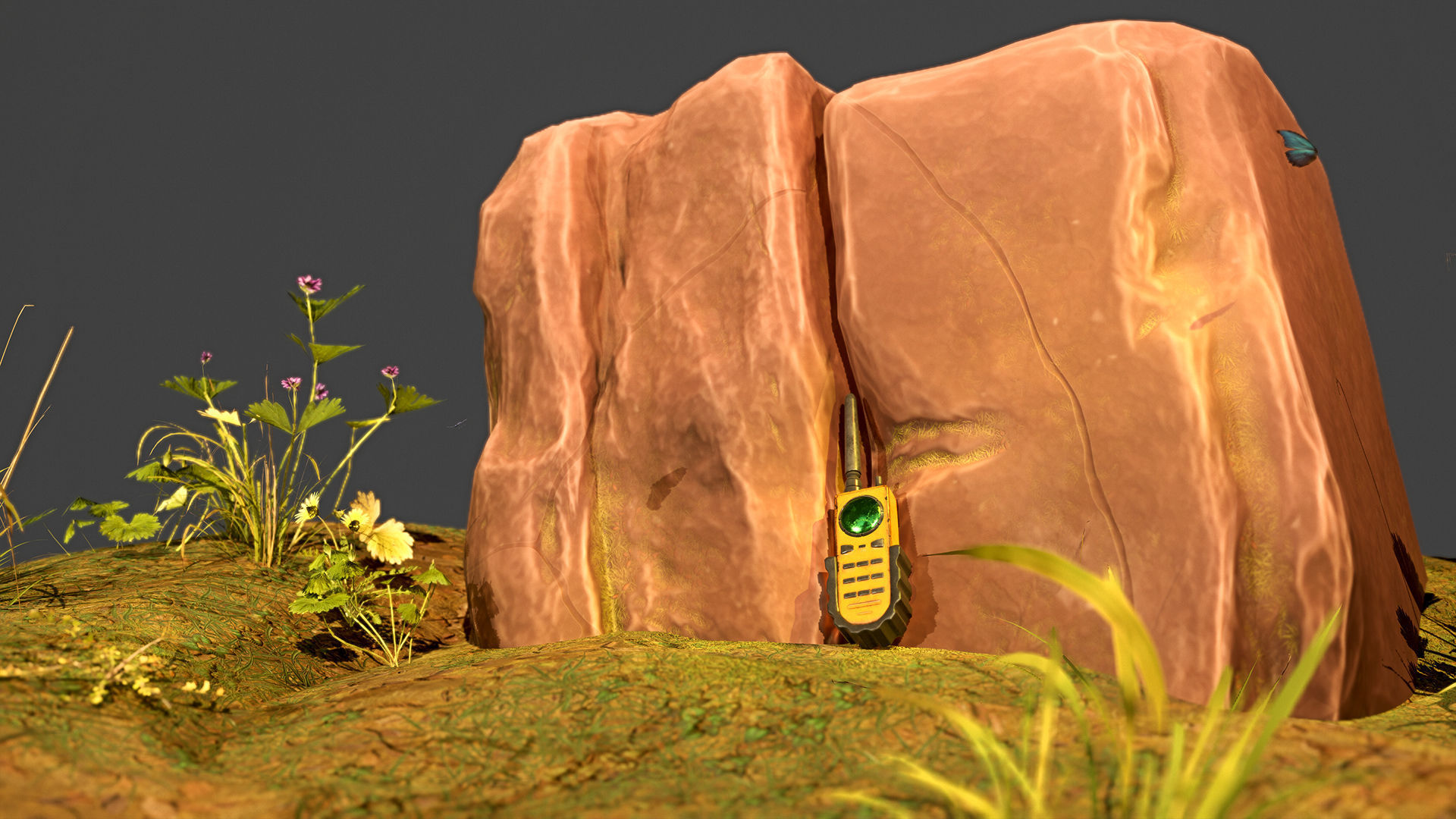 Rock Environment Diorama Low-poly 3D model_2
