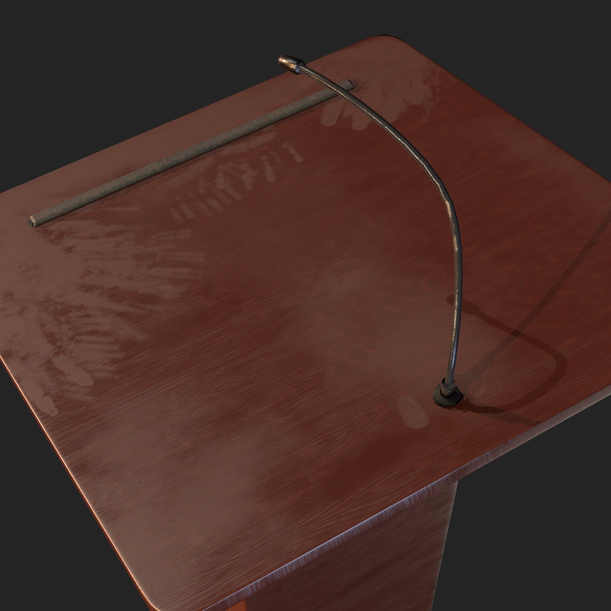 Speaker Podium Low-poly 3D model_4