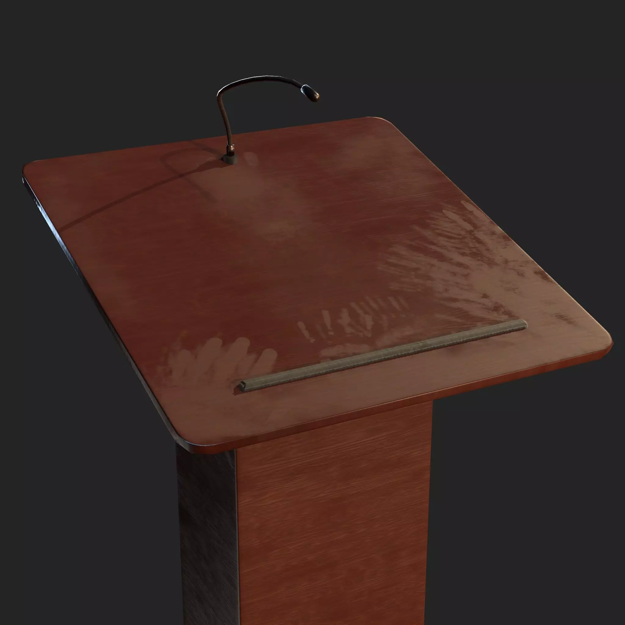 Speaker Podium Low-poly 3D model_0