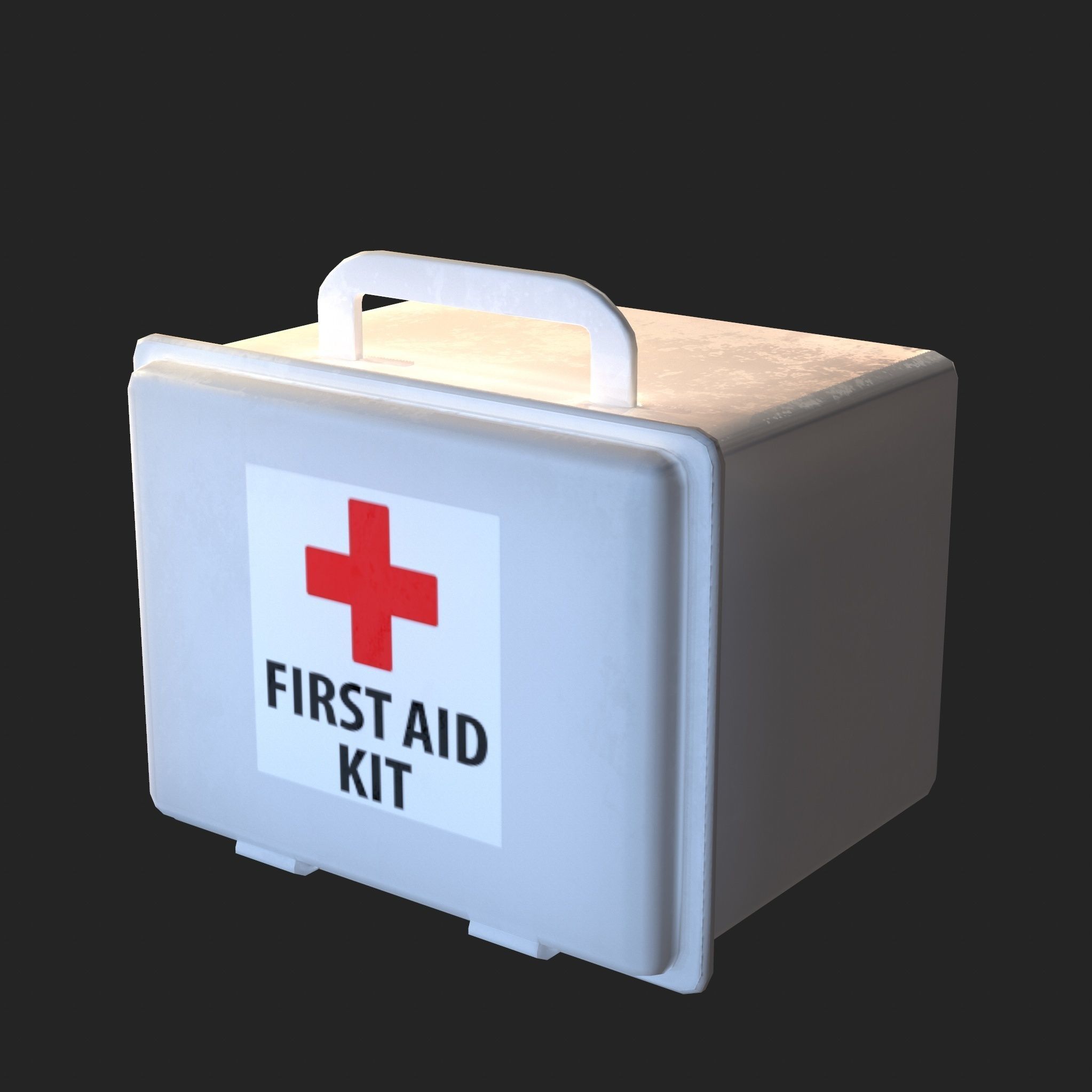 First Aid Box Free low-poly 3D model_2
