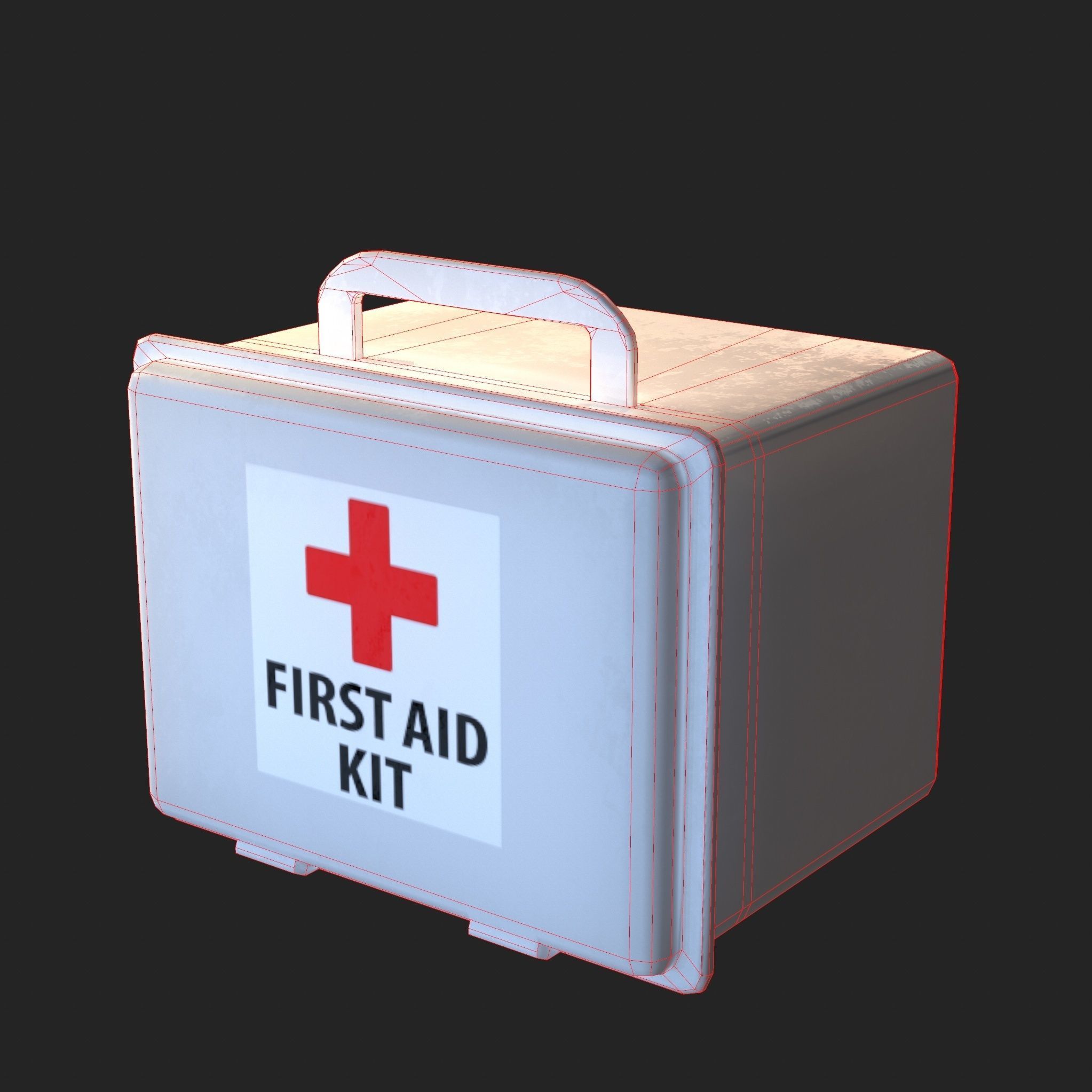 First Aid Box Free low-poly 3D model_5