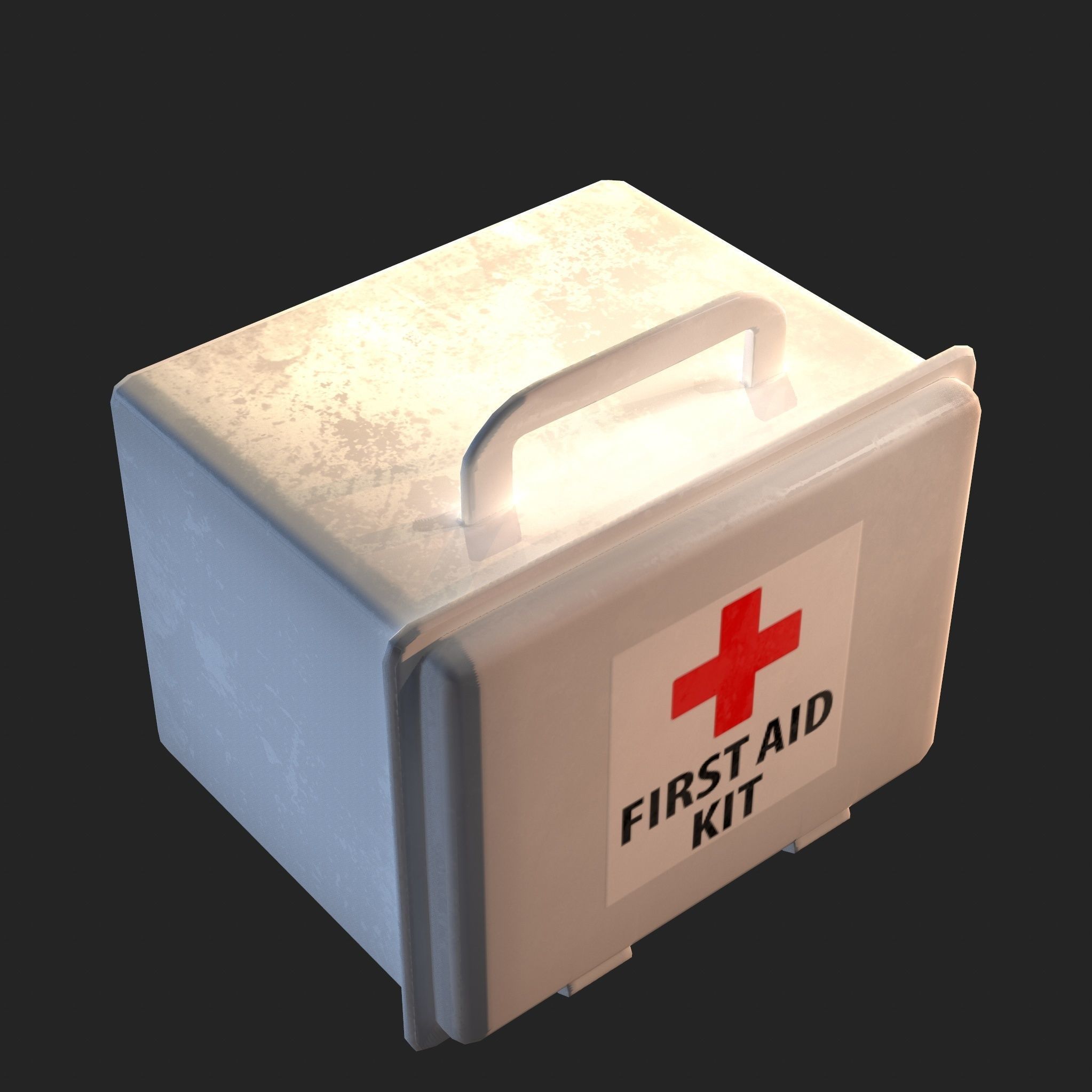 First Aid Box Free low-poly 3D model_4