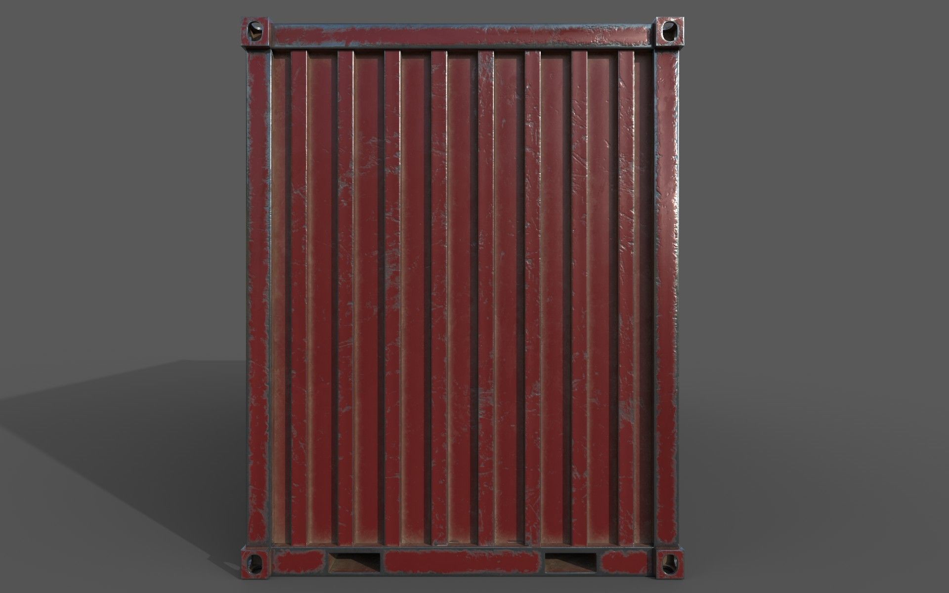 Claret Shipping Container PBR Low-Poly 3D Game Ready Model Low-poly 3D model_3