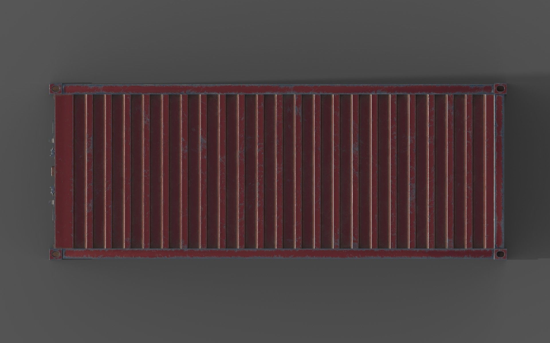 Claret Shipping Container PBR Low-Poly 3D Game Ready Model Low-poly 3D model_10