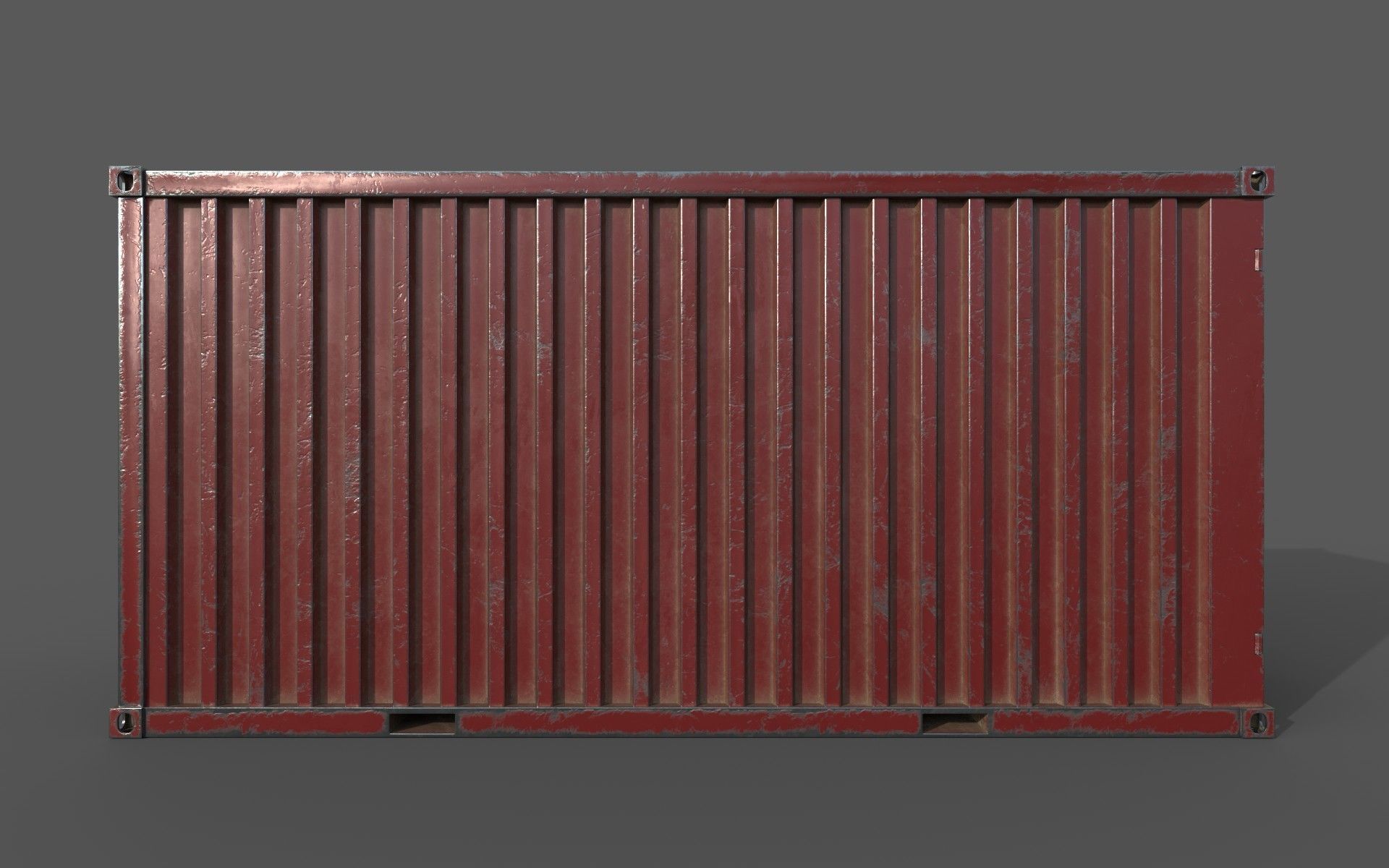 Claret Shipping Container PBR Low-Poly 3D Game Ready Model Low-poly 3D model_4