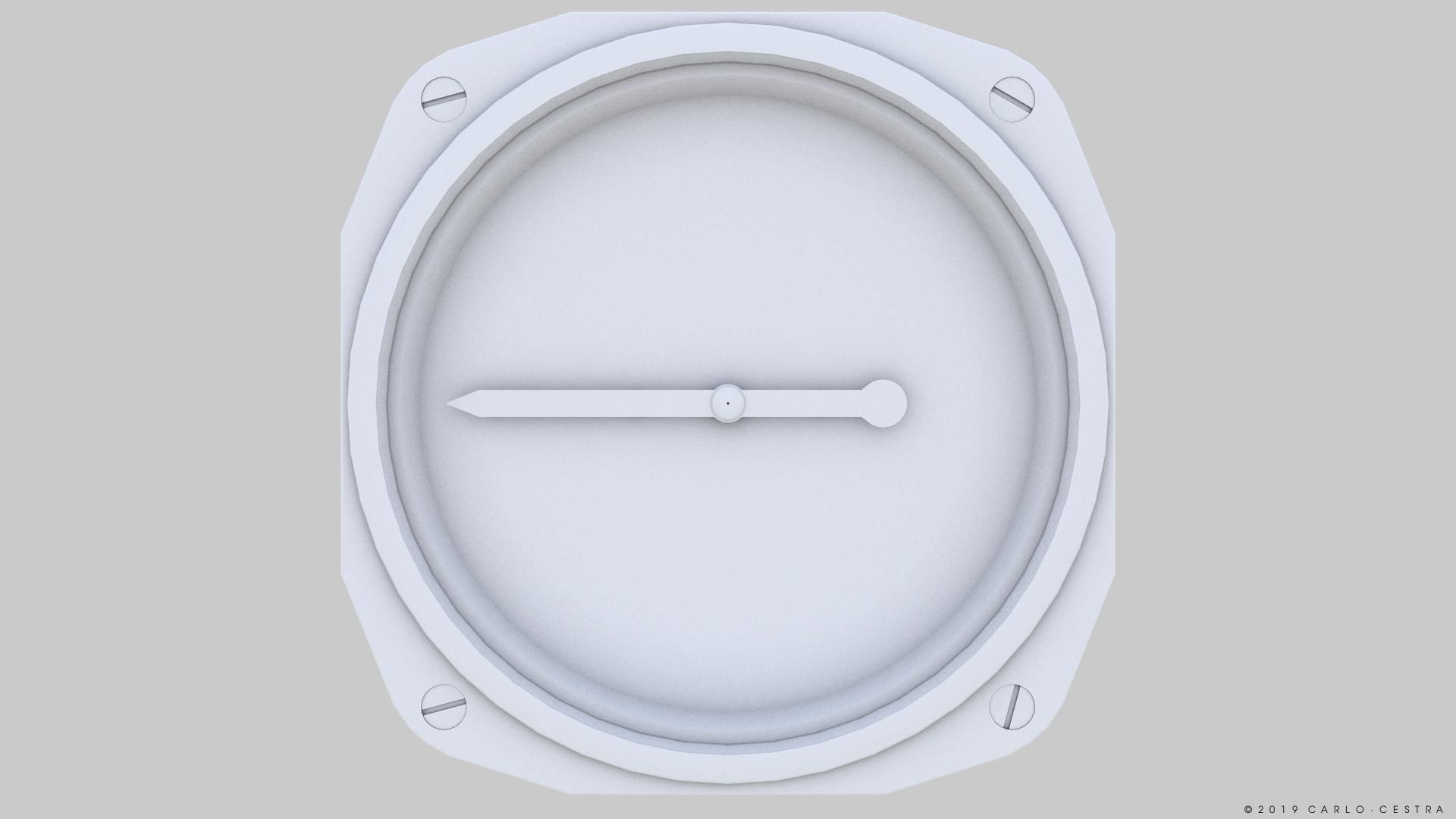US RATE OF CLIMB INDICATOR Low-poly 3D model_15