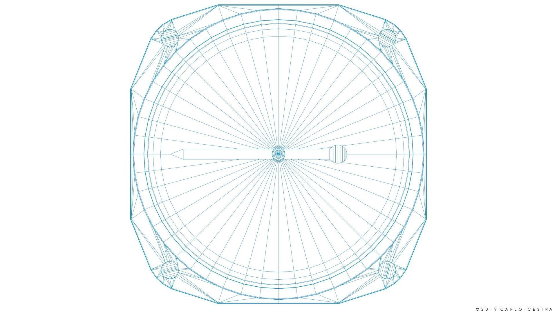 US RATE OF CLIMB INDICATOR Low-poly 3D model_19