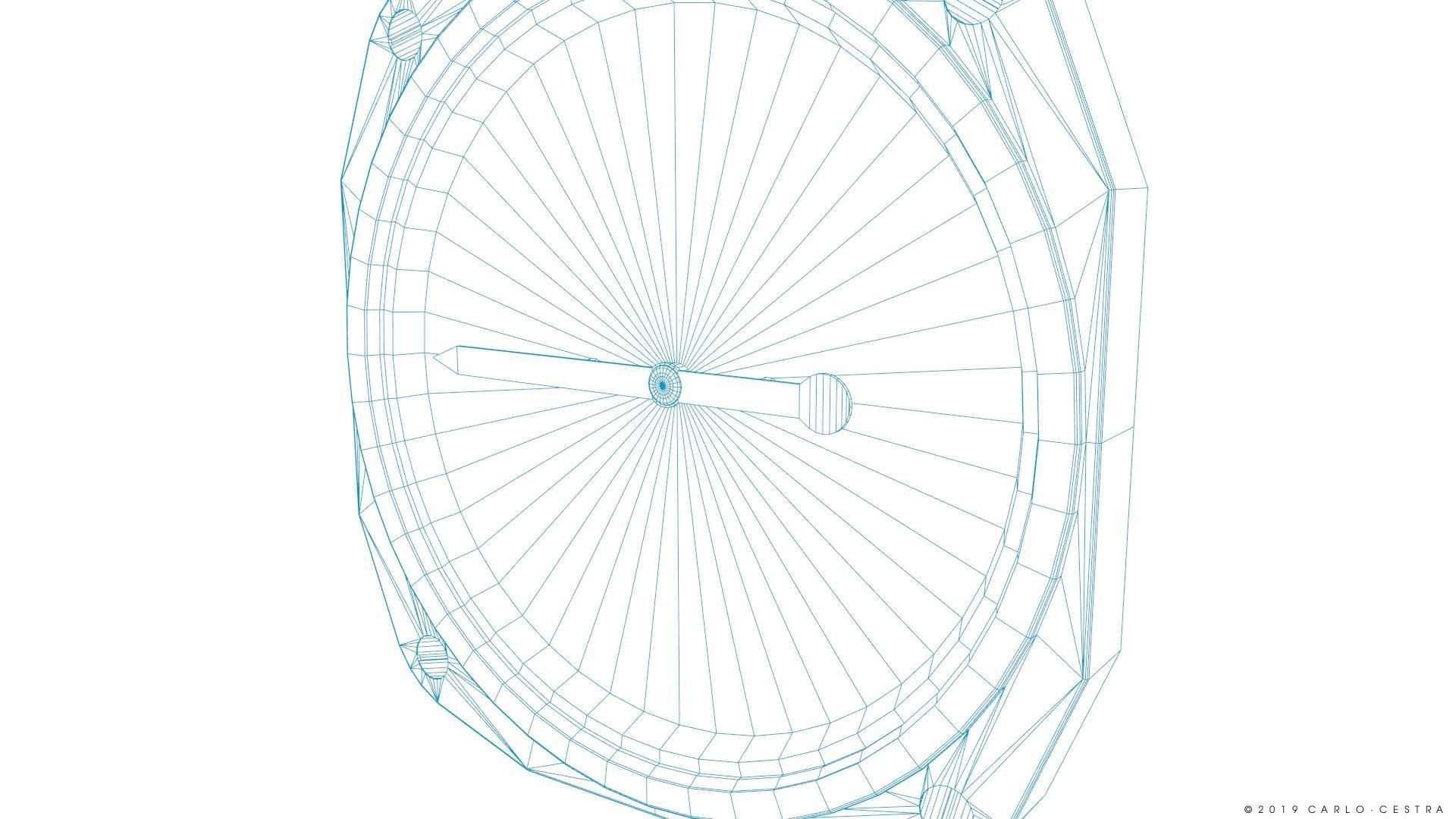 US RATE OF CLIMB INDICATOR Low-poly 3D model_17