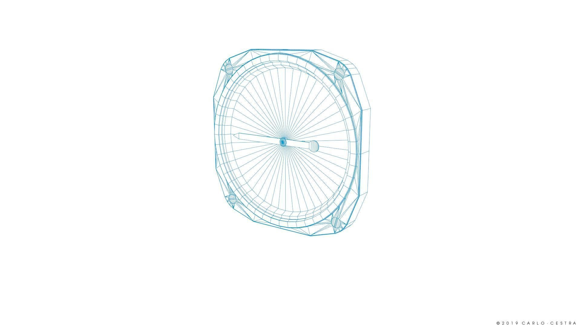 US RATE OF CLIMB INDICATOR Low-poly 3D model_16