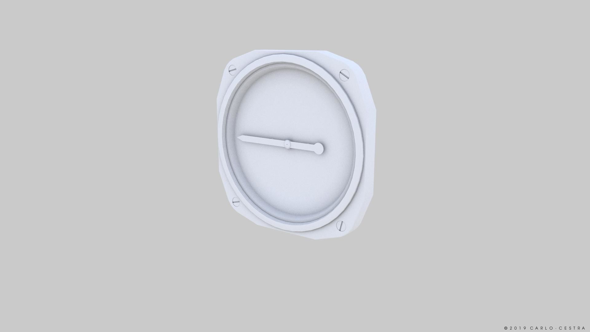 US RATE OF CLIMB INDICATOR Low-poly 3D model_12