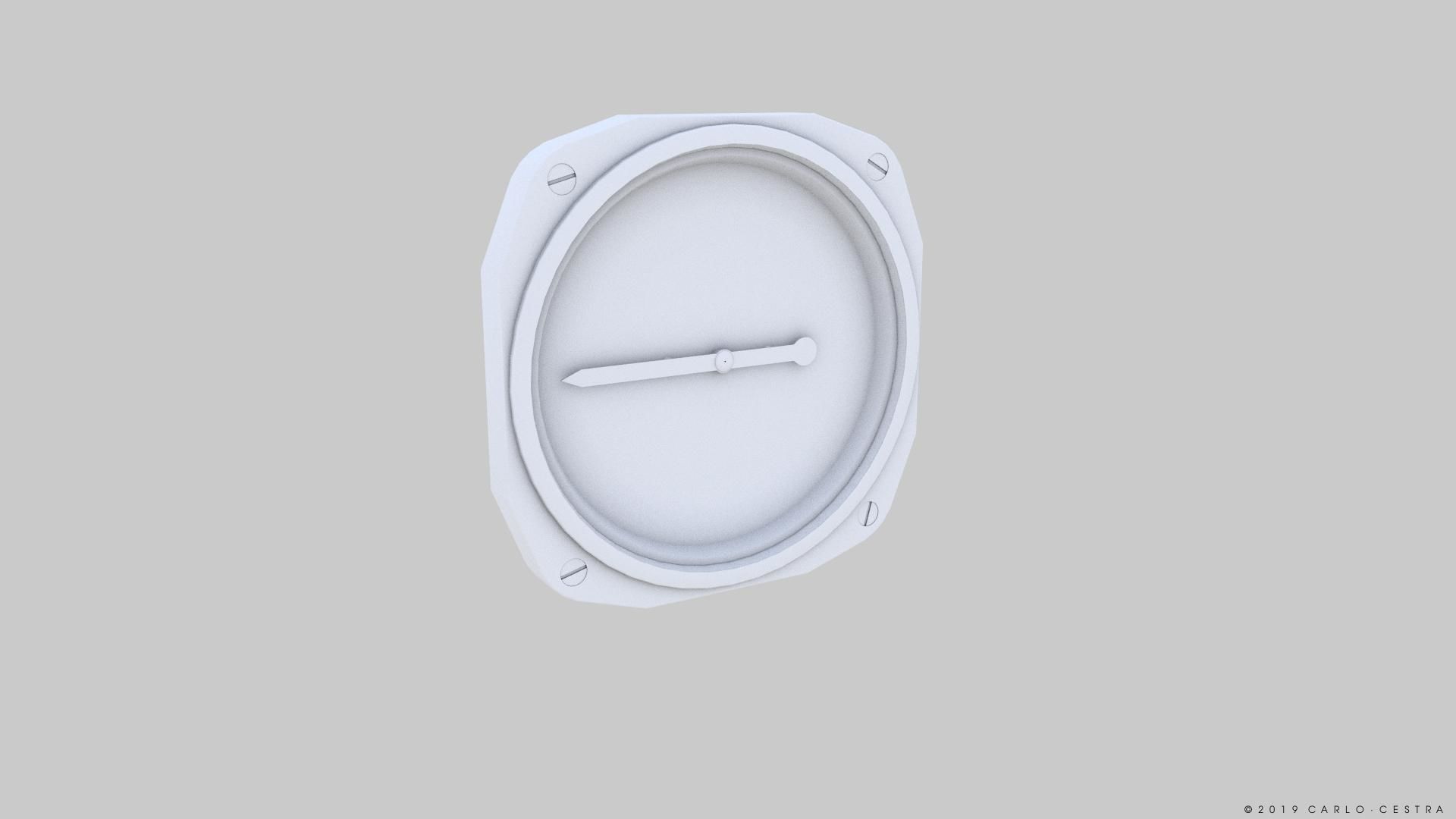 US RATE OF CLIMB INDICATOR Low-poly 3D model_11