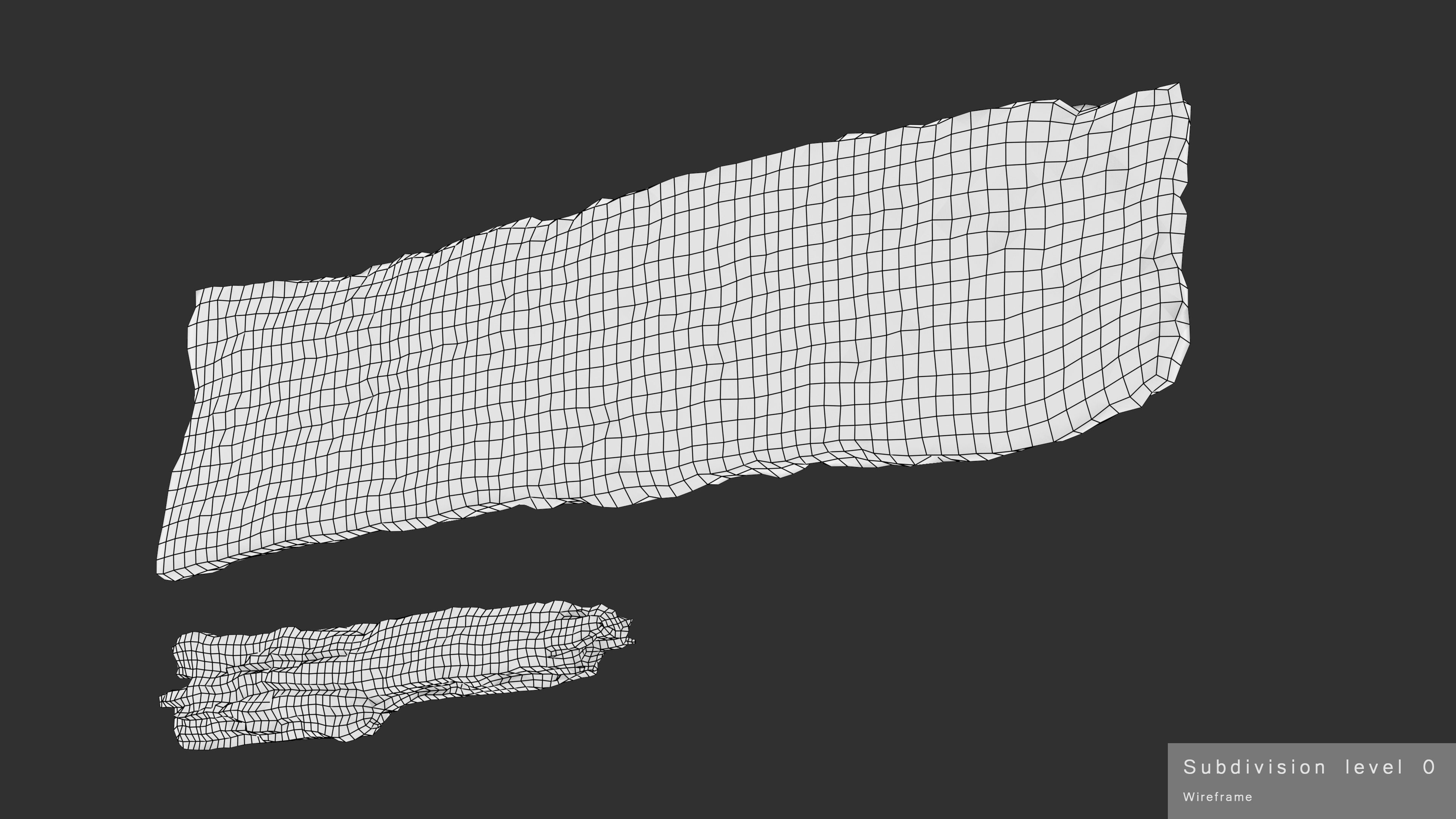 Rotten Planks Eaten Low-poly 3D model_27