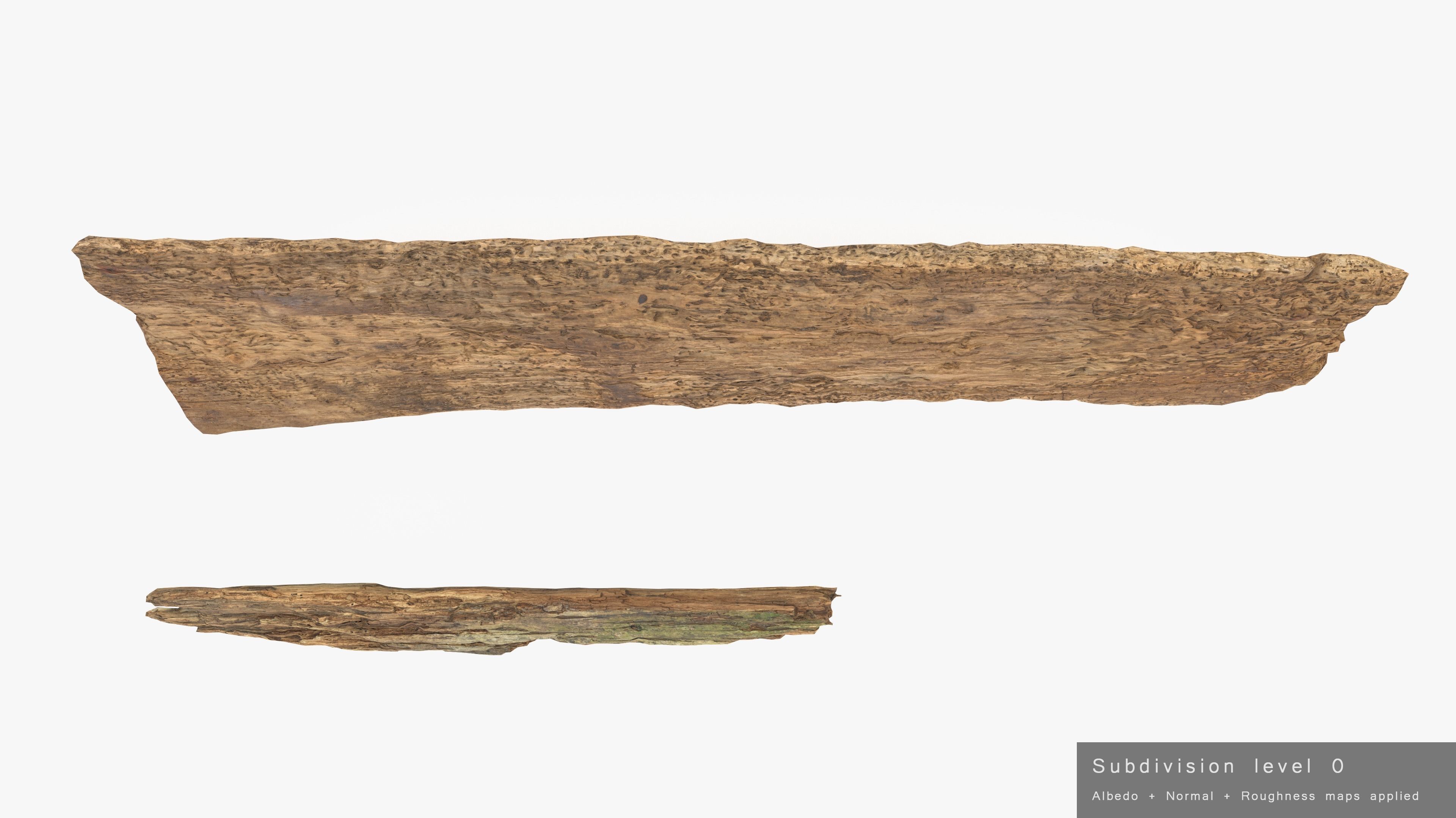 Rotten Planks Eaten Low-poly 3D model_18