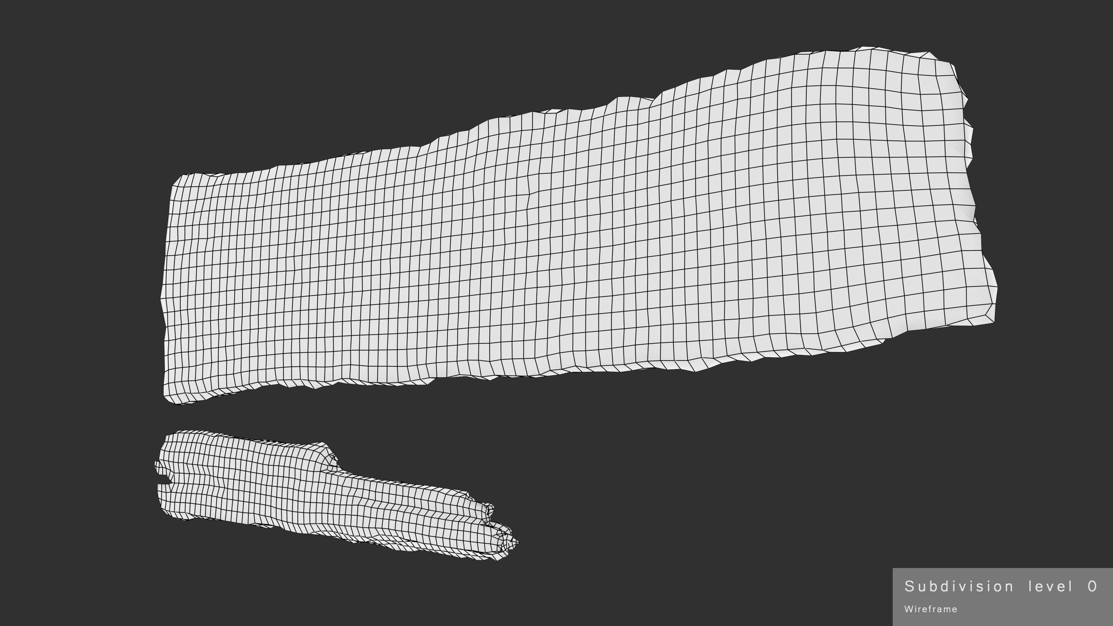 Rotten Planks Eaten Low-poly 3D model_24