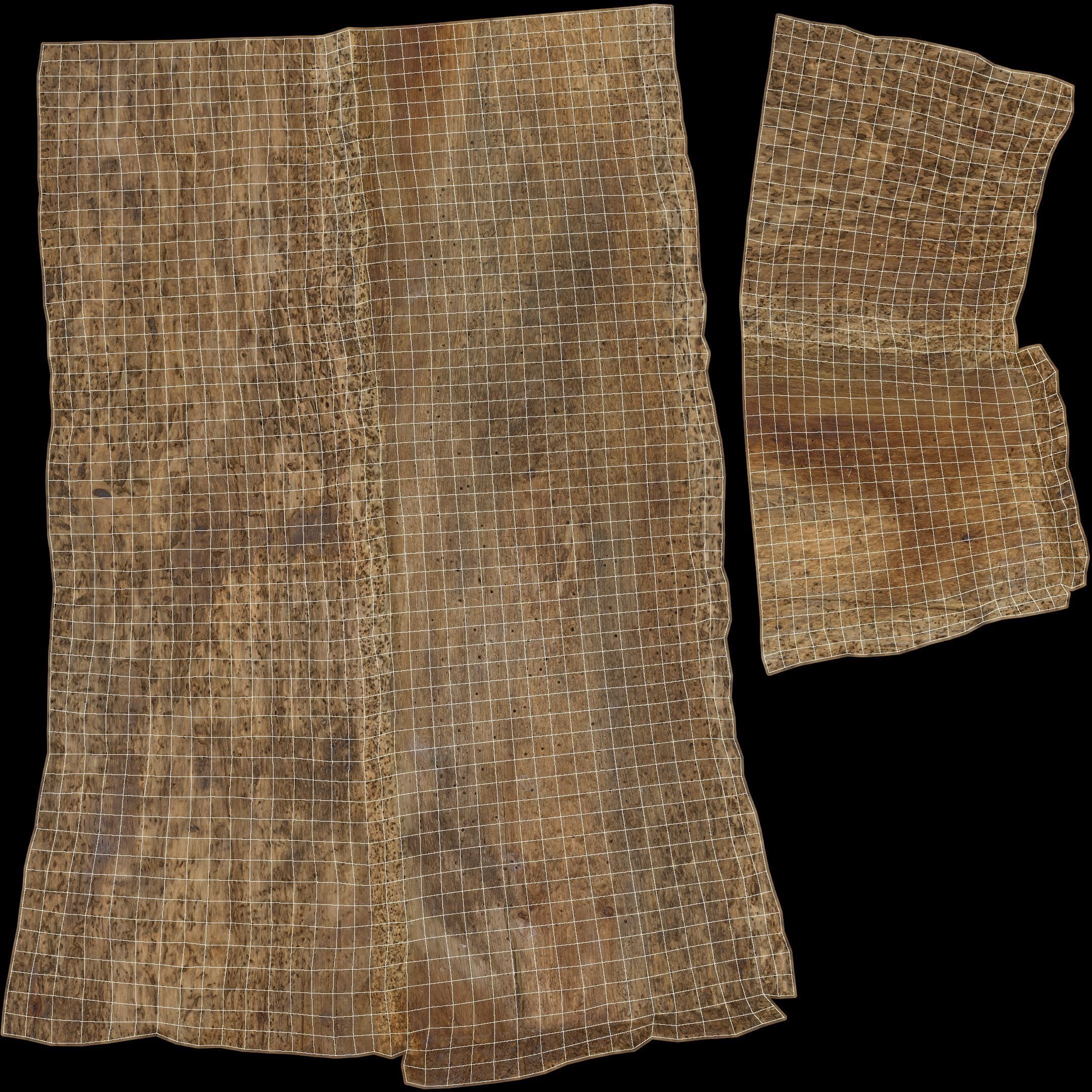 Rotten Planks Eaten Low-poly 3D model_28