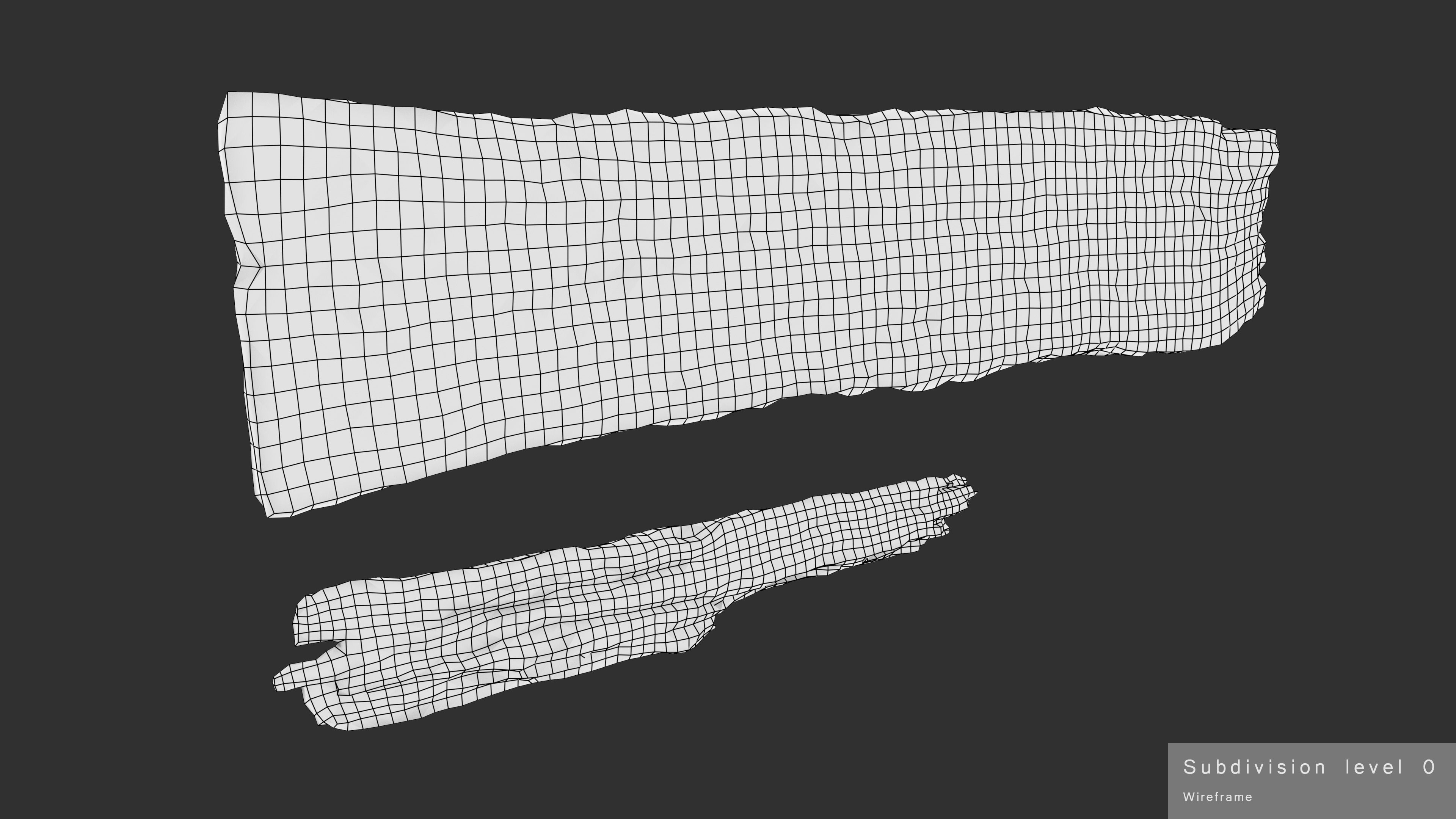 Rotten Planks Eaten Low-poly 3D model_23