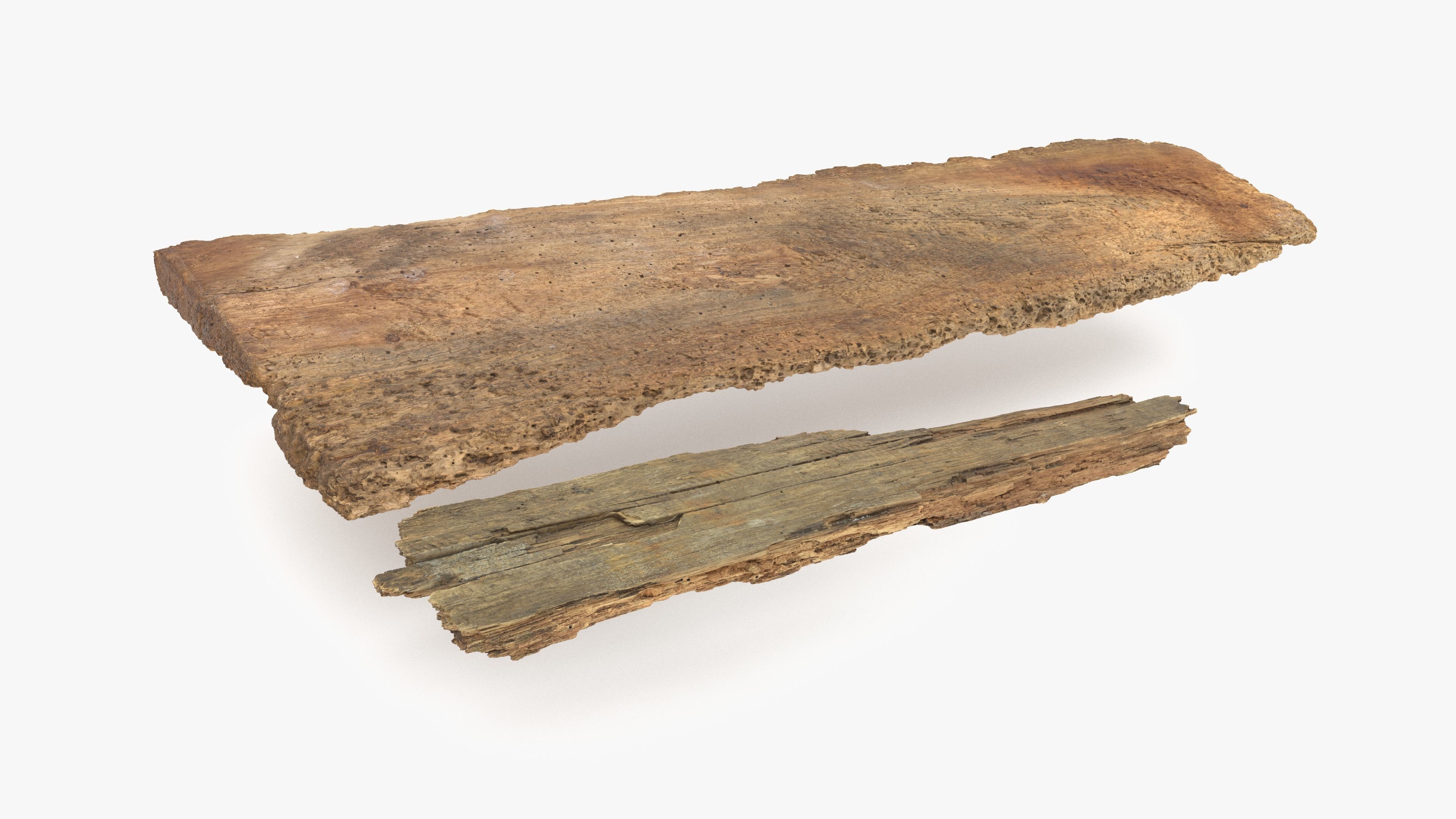 Rotten Planks Eaten Low-poly 3D model_13