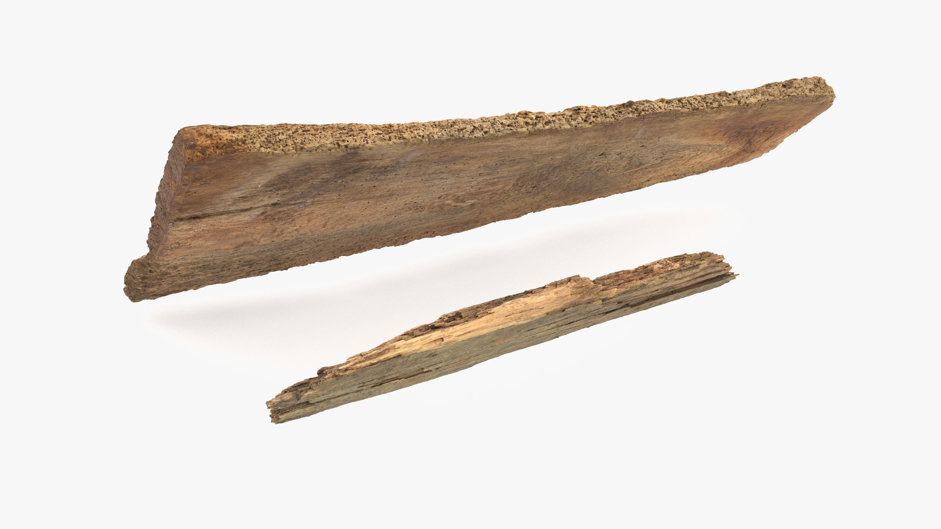Rotten Planks Eaten Low-poly 3D model_15