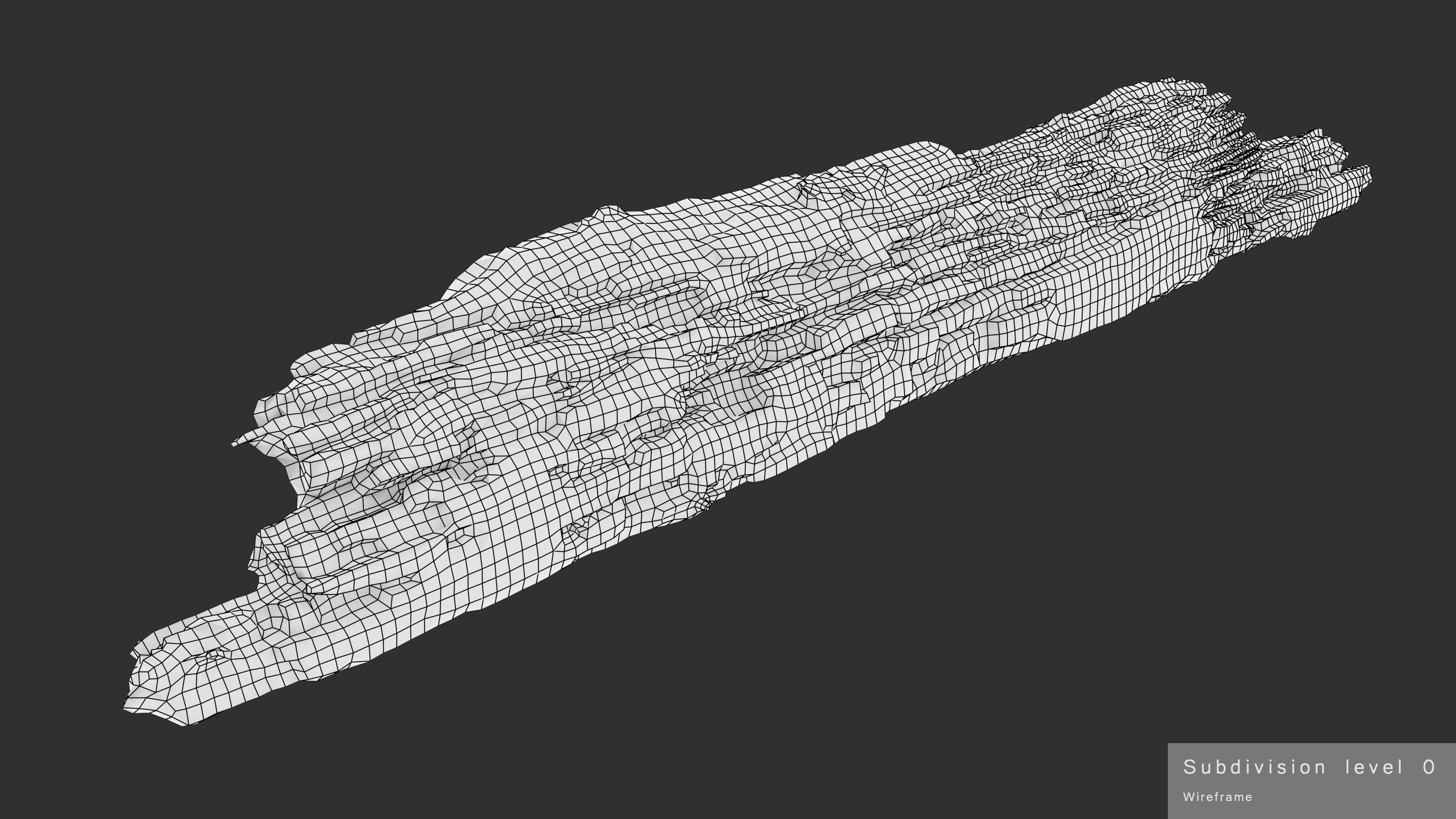Rotten Plank Mossy Low-poly 3D model_24