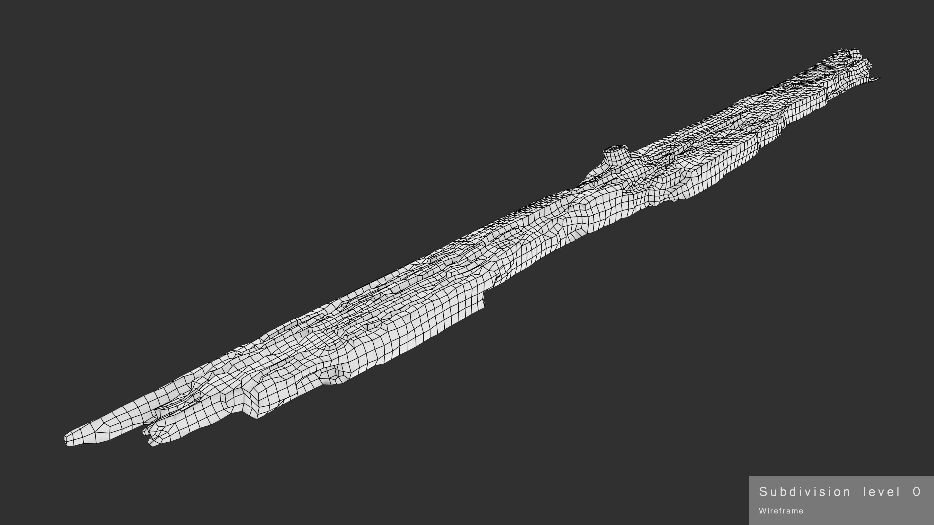 Rotten Plank Pale Low-poly 3D model_29