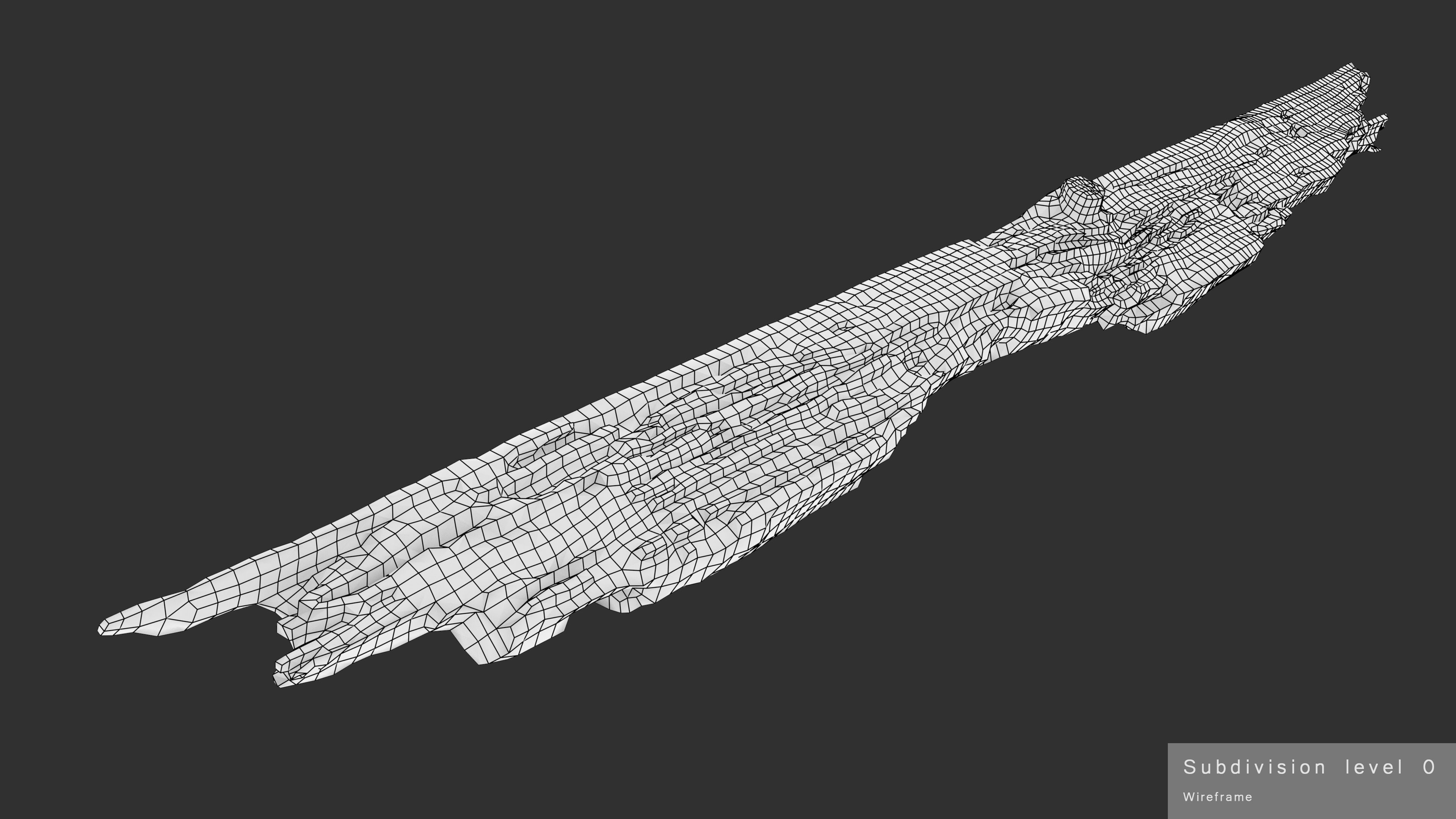 Rotten Plank Pale Low-poly 3D model_31