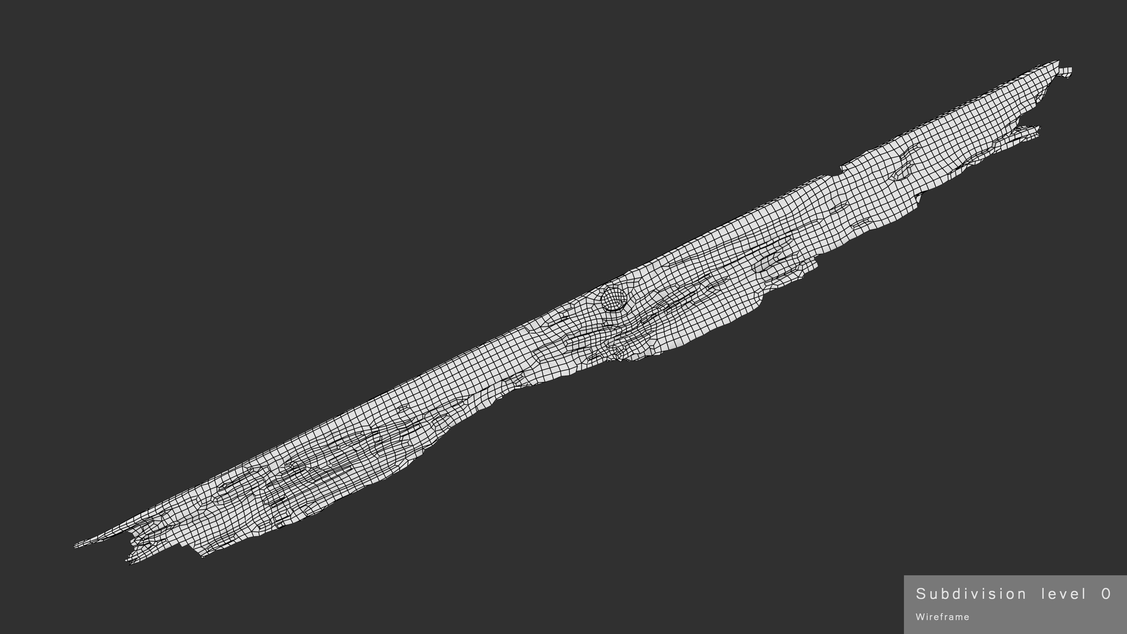 Rotten Plank Pale Low-poly 3D model_28