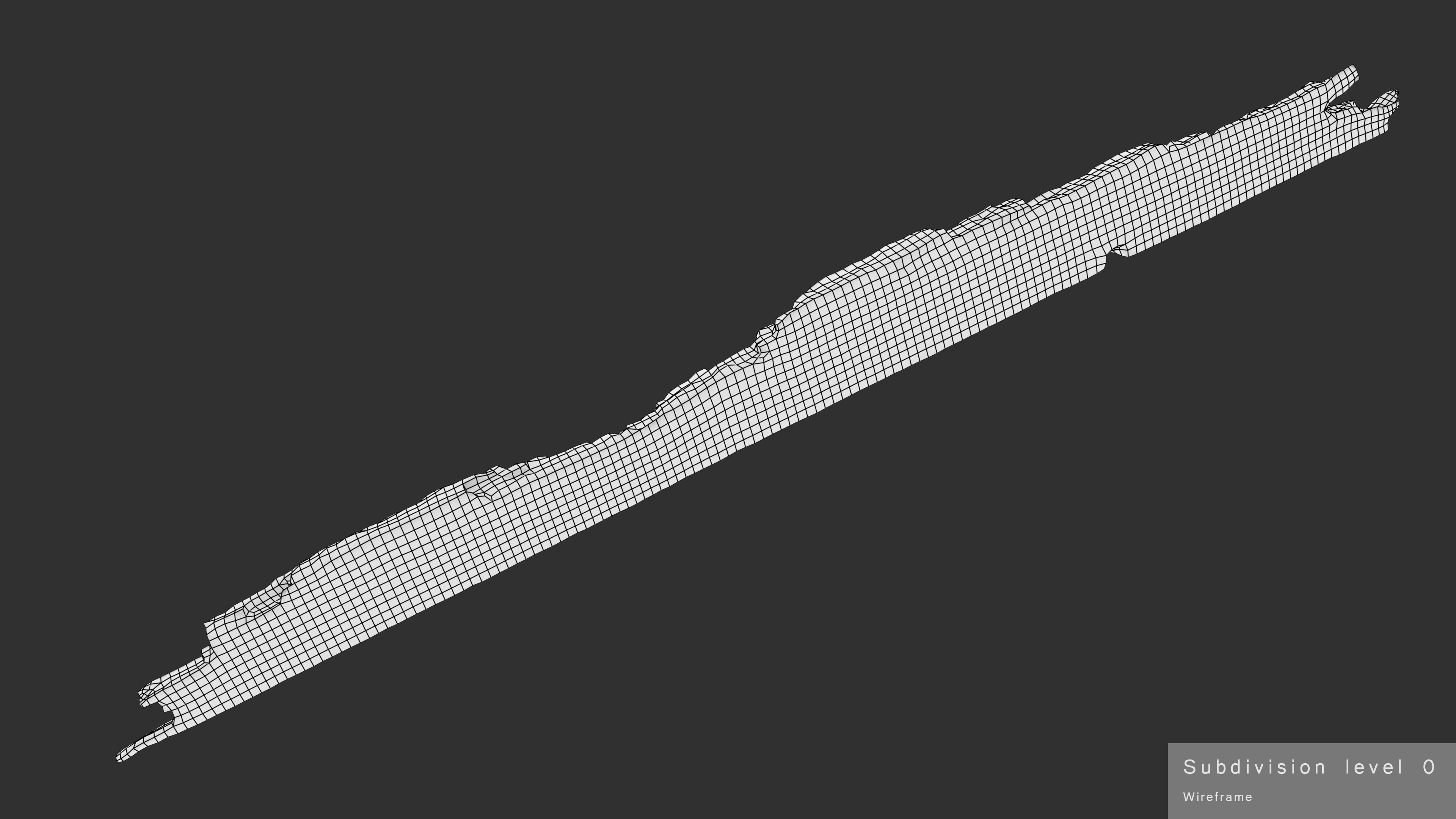 Rotten Plank Pale Low-poly 3D model_30