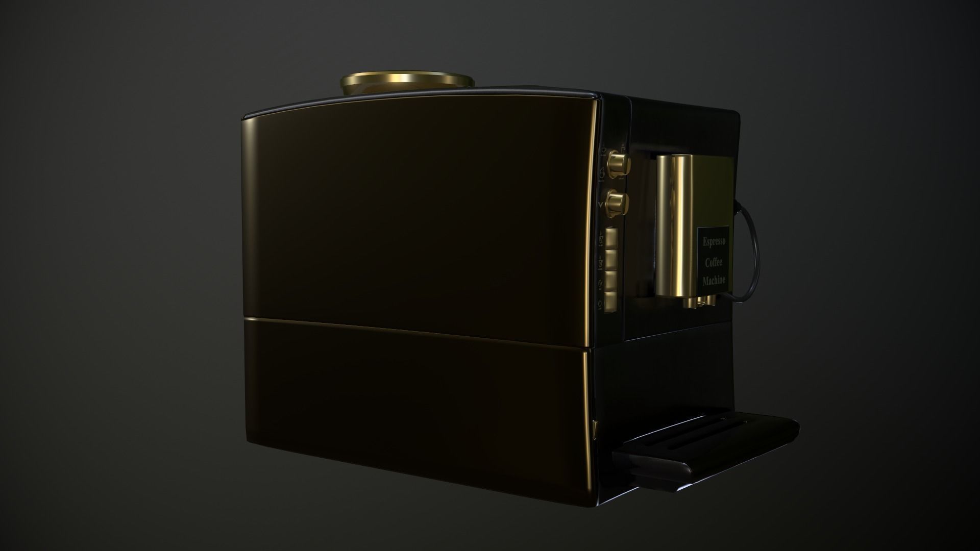 Coffee Maker  Low-poly 3D model_3