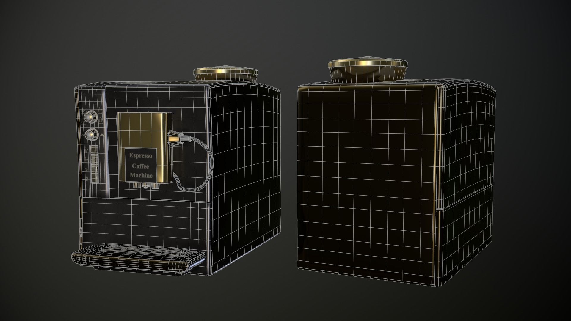 Coffee Maker  Low-poly 3D model_13