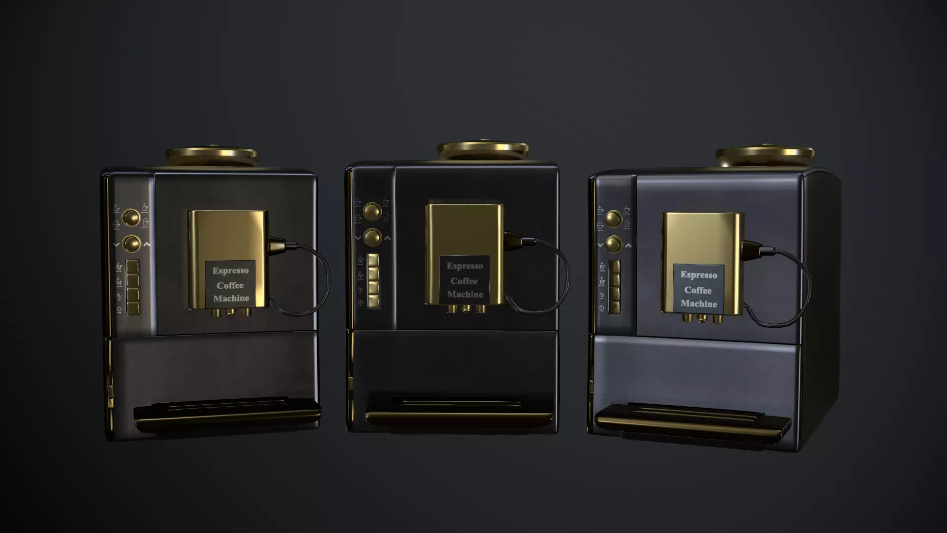 Coffee Maker  Low-poly 3D model_0