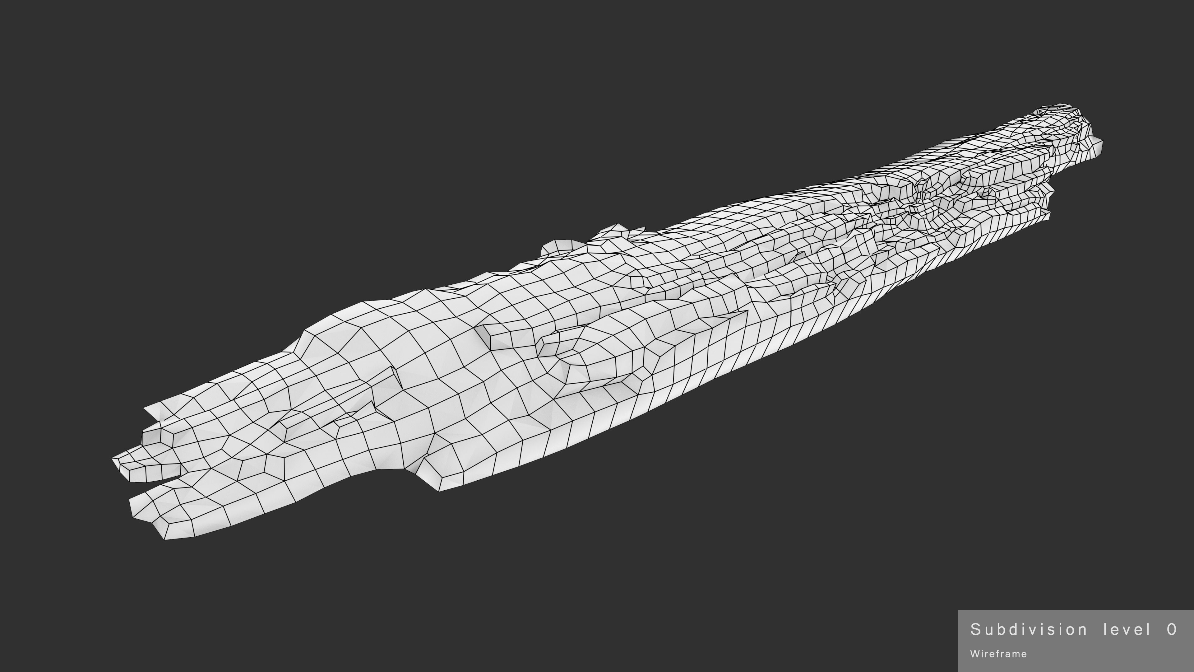 Rotten Plank Short Small Low-poly 3D model_25