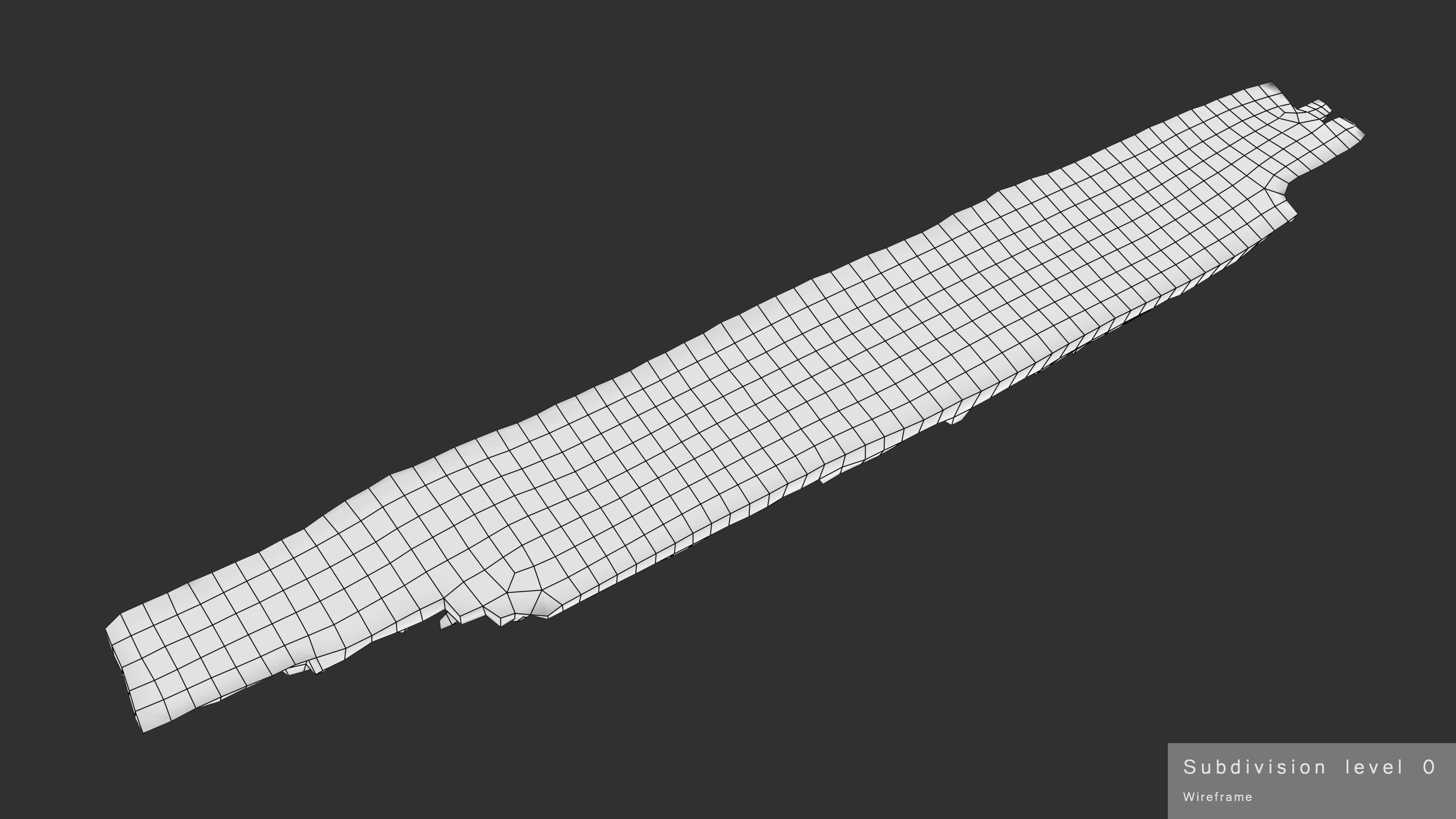 Rotten Plank Short Small Low-poly 3D model_29