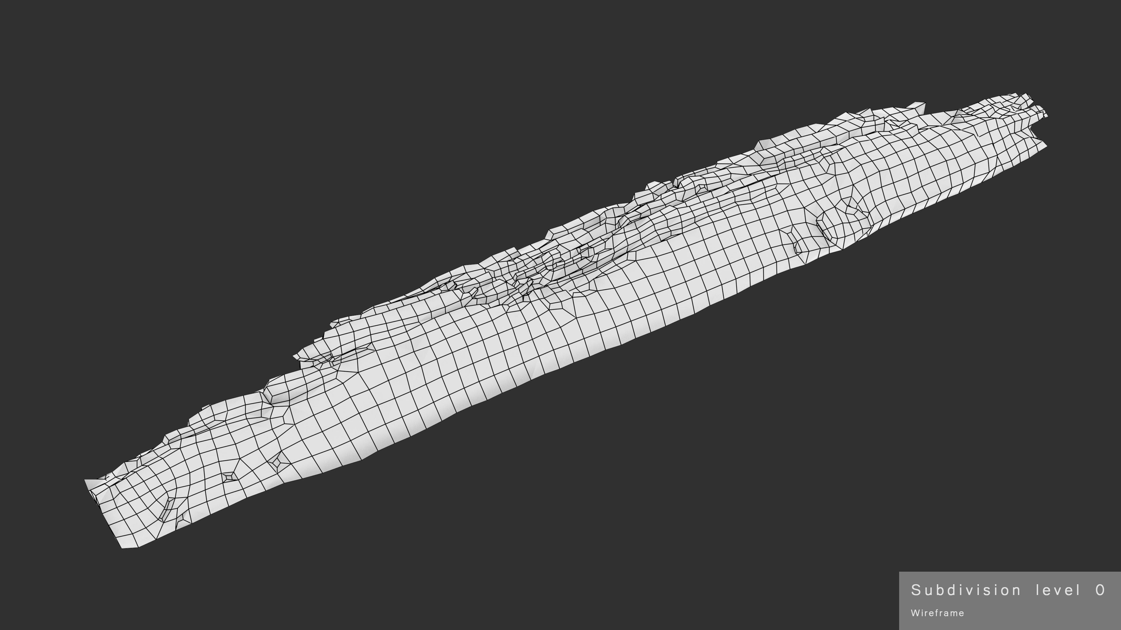 Rotten Plank Short Small Low-poly 3D model_27