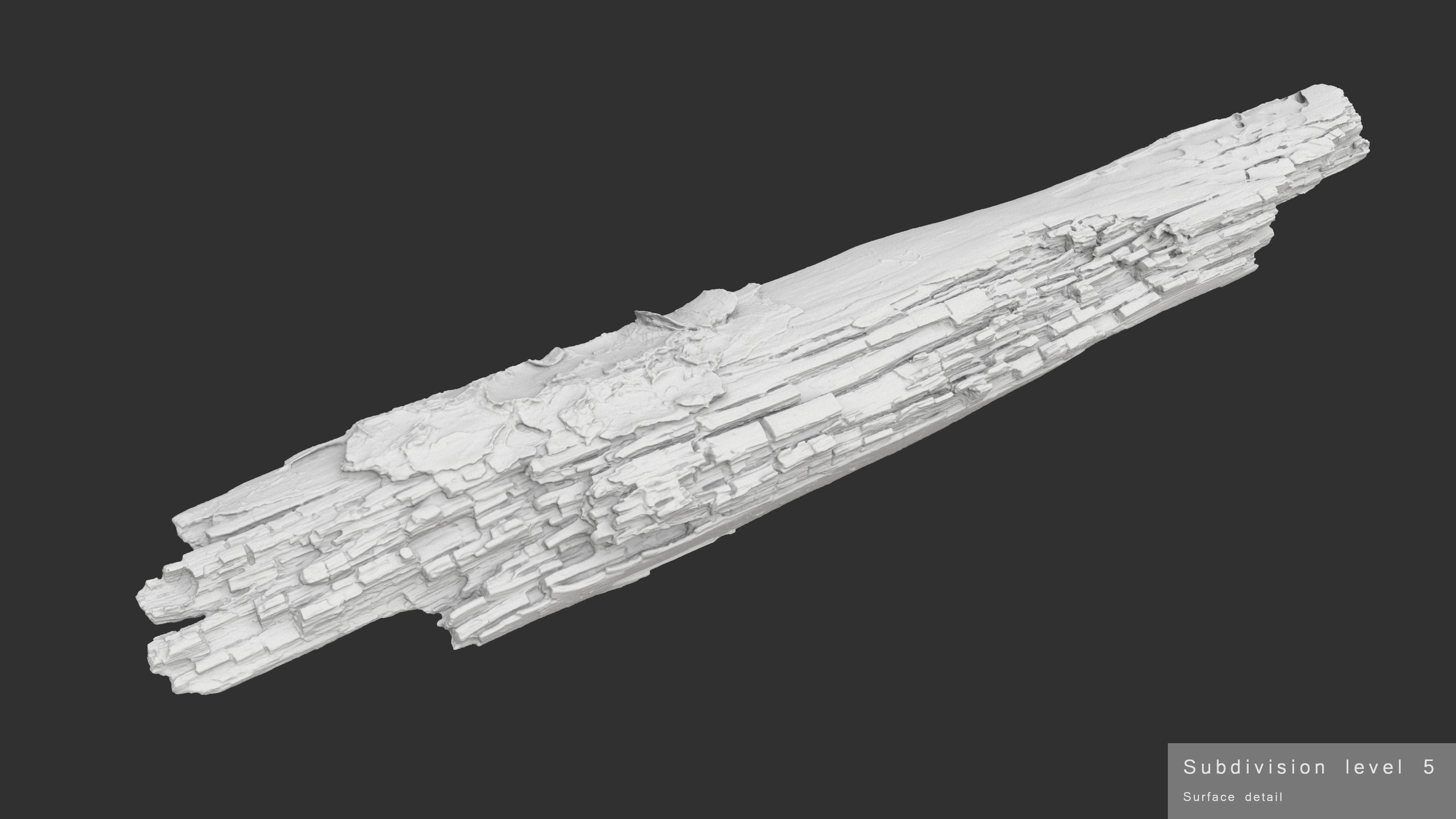 Rotten Plank Short Small Low-poly 3D model_18